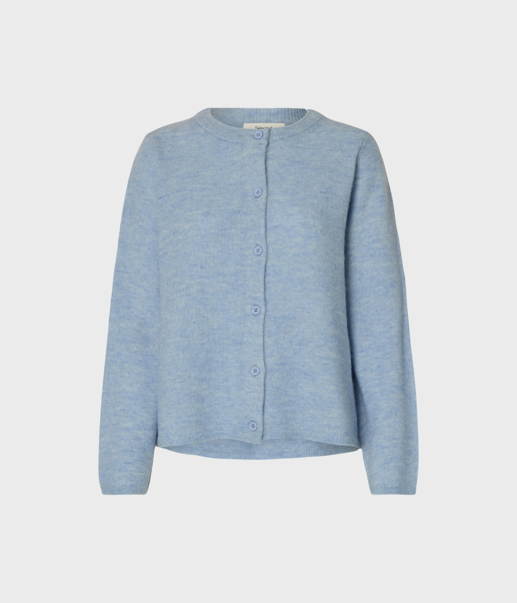 SLFLULU NEW LS KNIT CARDIGAN NOOS. (Cashmere Blue Detail:MELANGE)