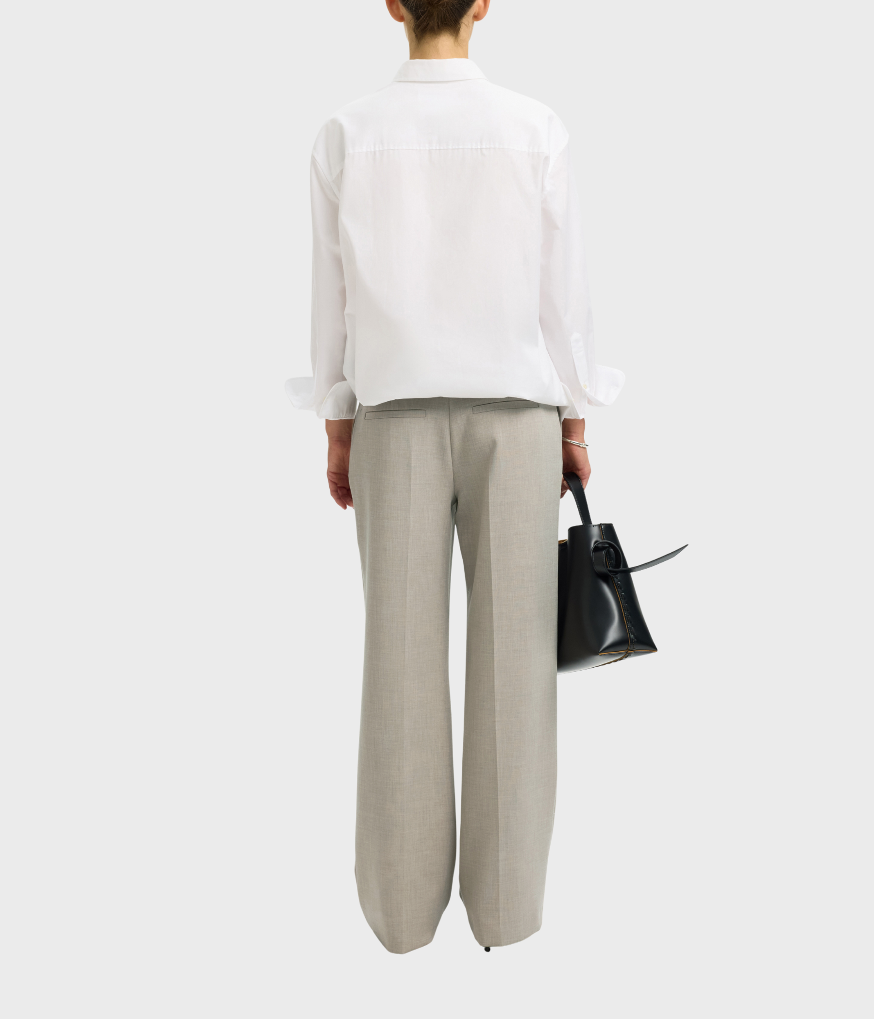 SLFRITA MW WIDE PANT MEL NOOS. (Island Fossil Detai)