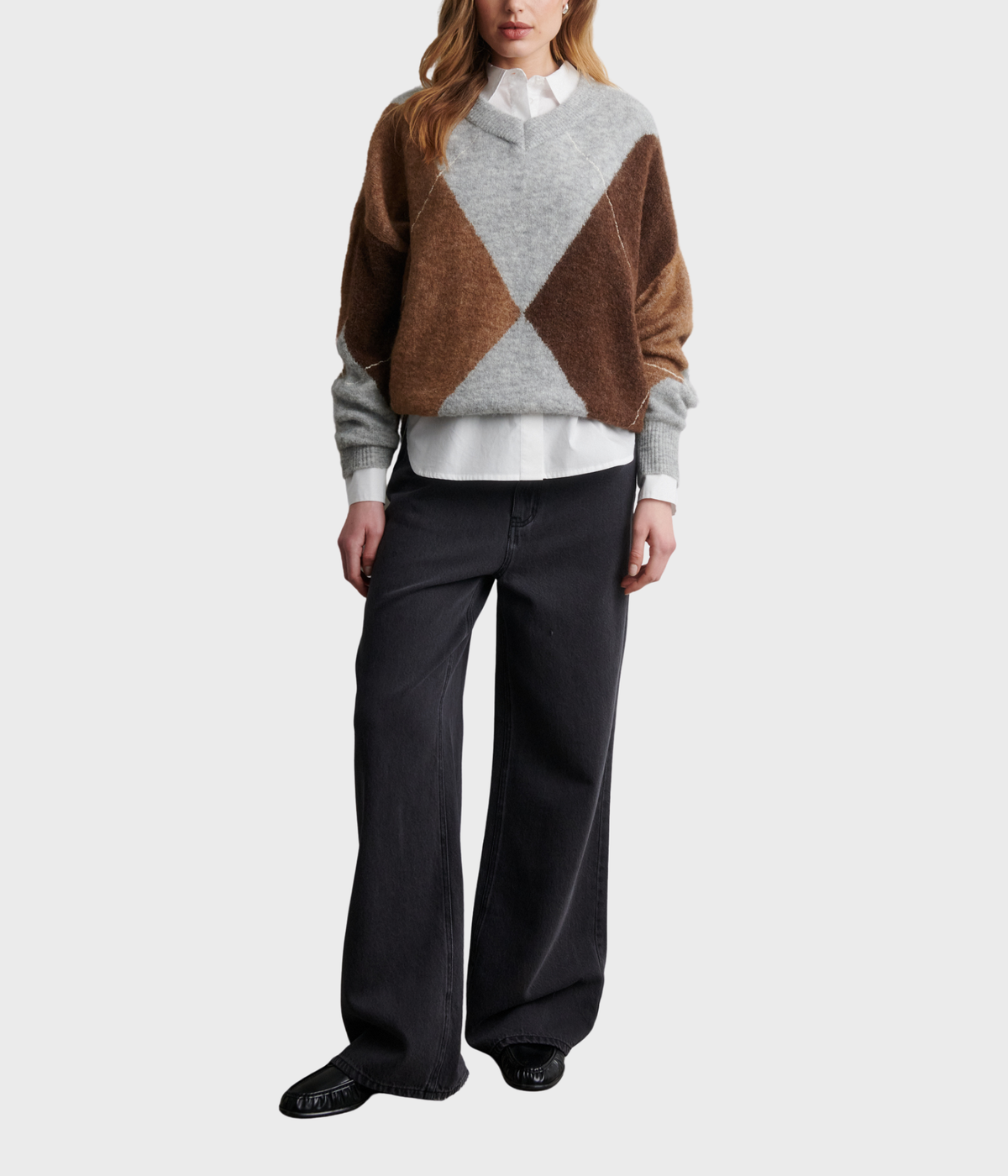 Forca Knit V-Neck (Light Grey Melange)