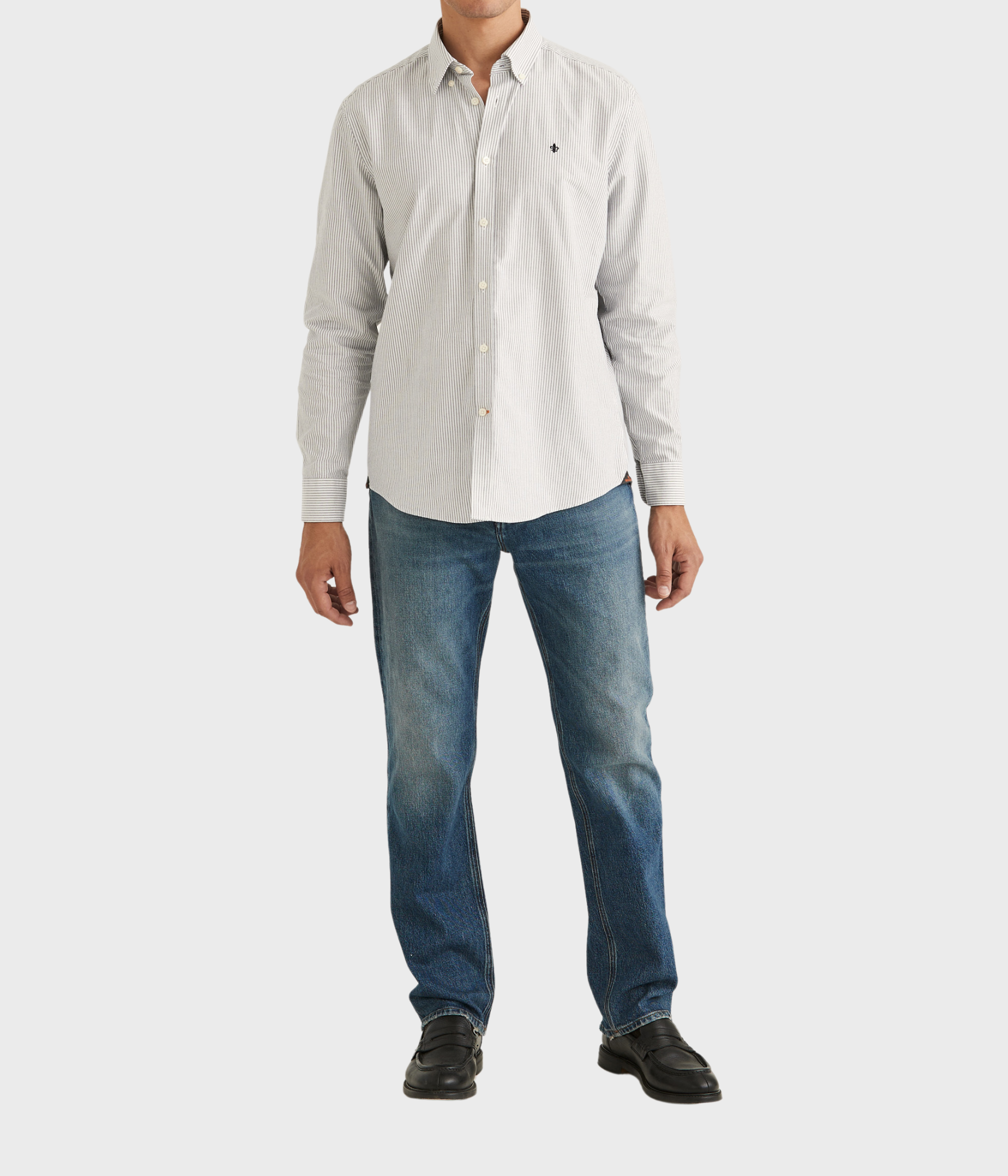 Douglas Stripe Shirt-Slim Fit (62 Blue)