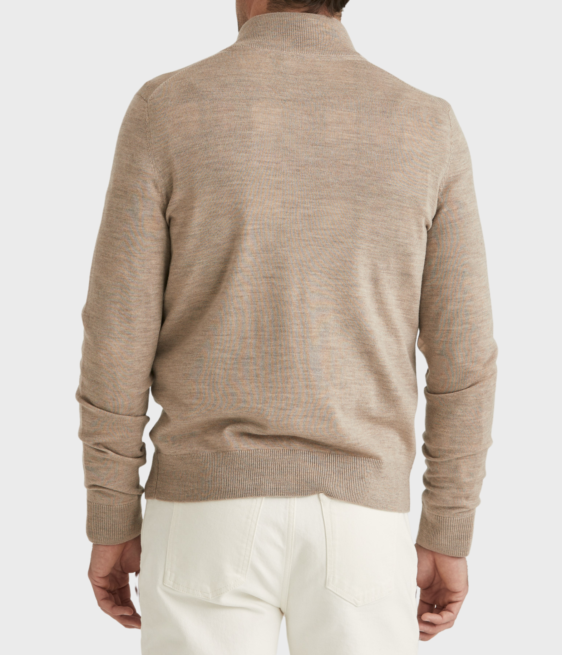 Merino Zip Cardigan (05 Khaki)