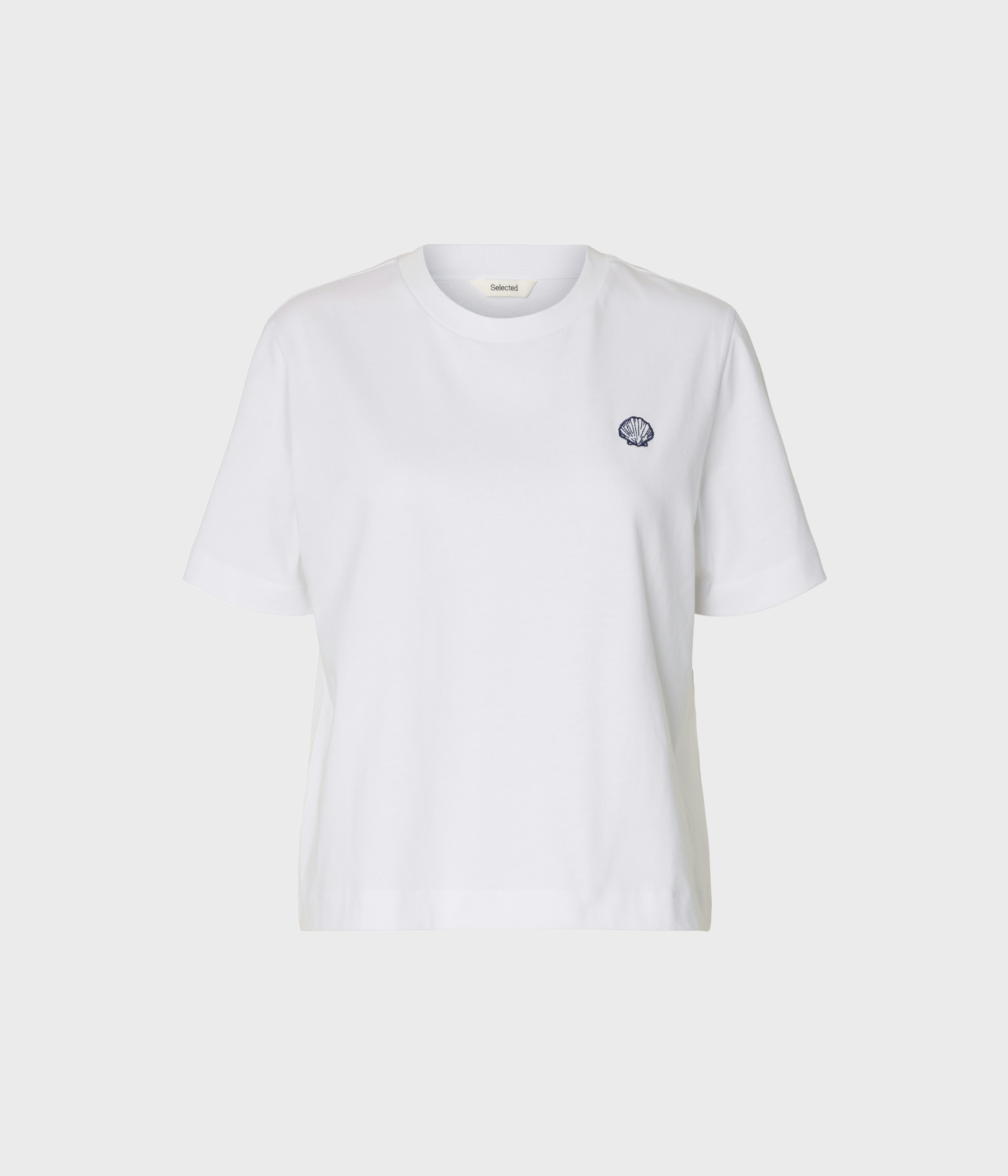 Slfella Ss Emb Boxy Tee Ft. (Bright White)