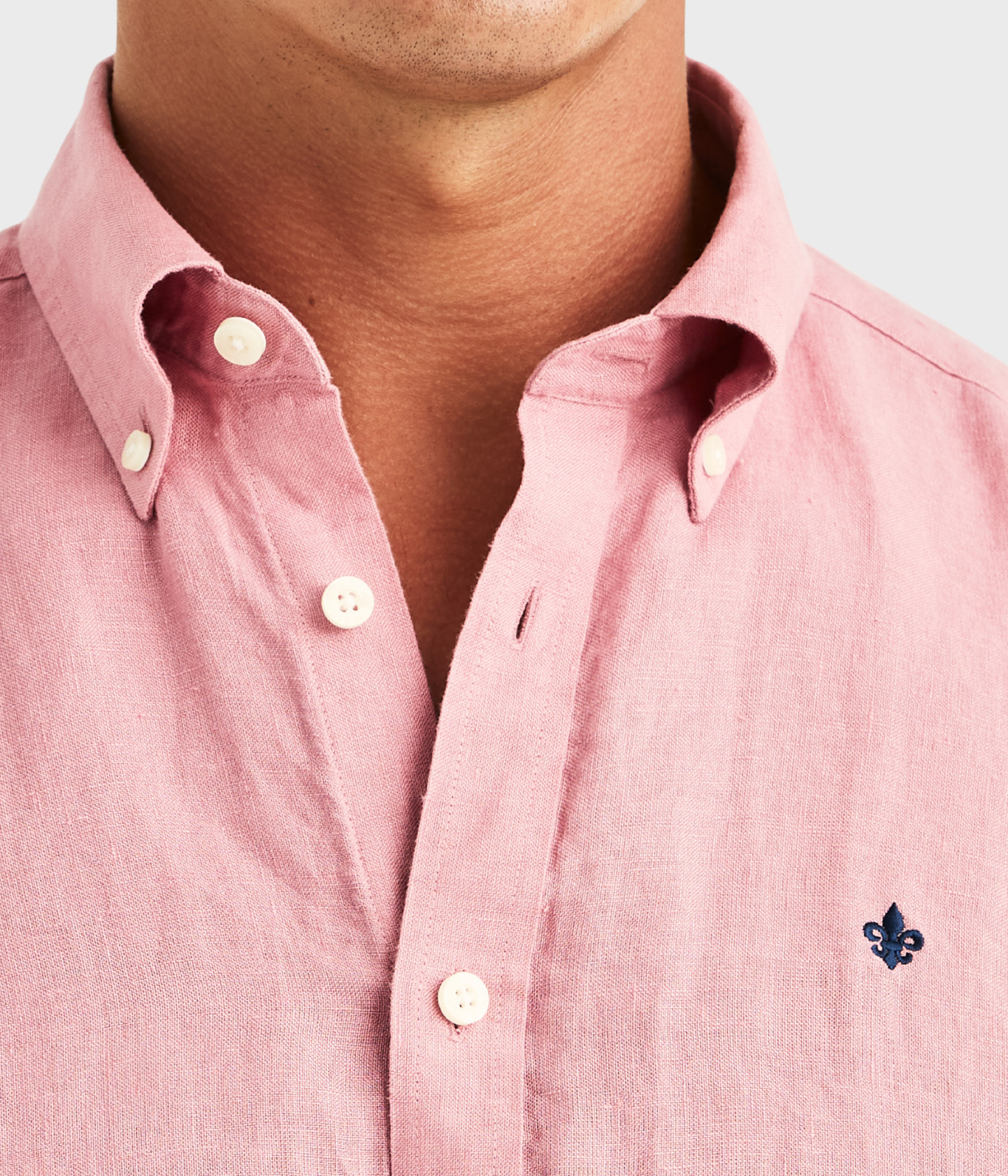 Douglas Linen Shirt-Classic Fit (32 pink)