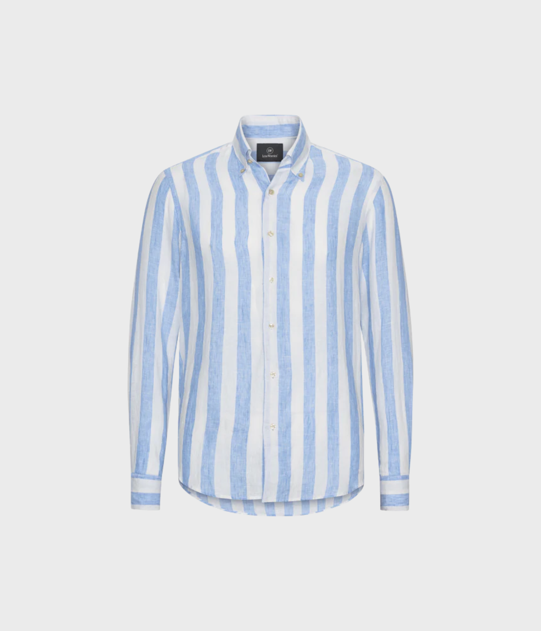 Striped Linen Shirt (Blue blockstripe)