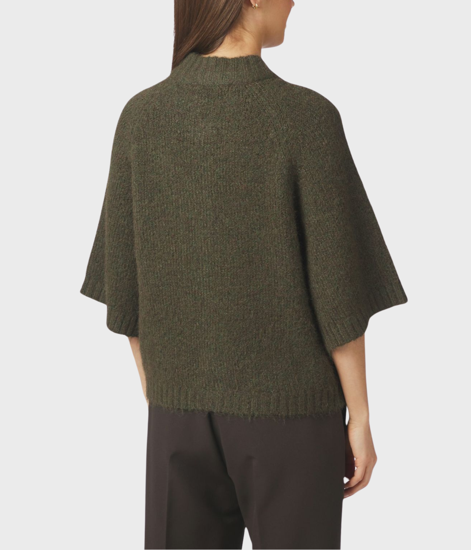 Benuta Fluffy Knit Cardigan. (Army)