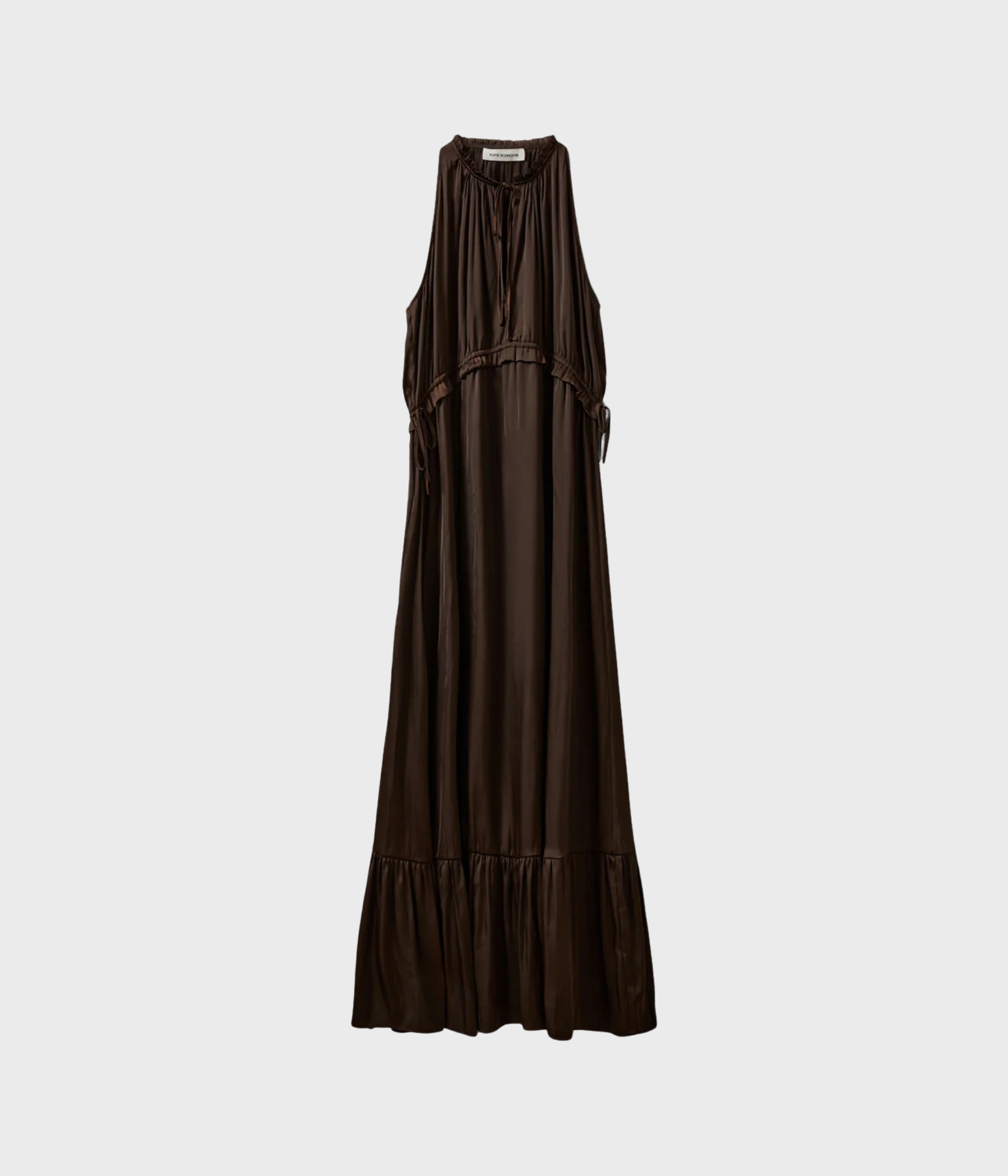 Melsw Halter Neck Maxi Dress (7162 Intense Brown)