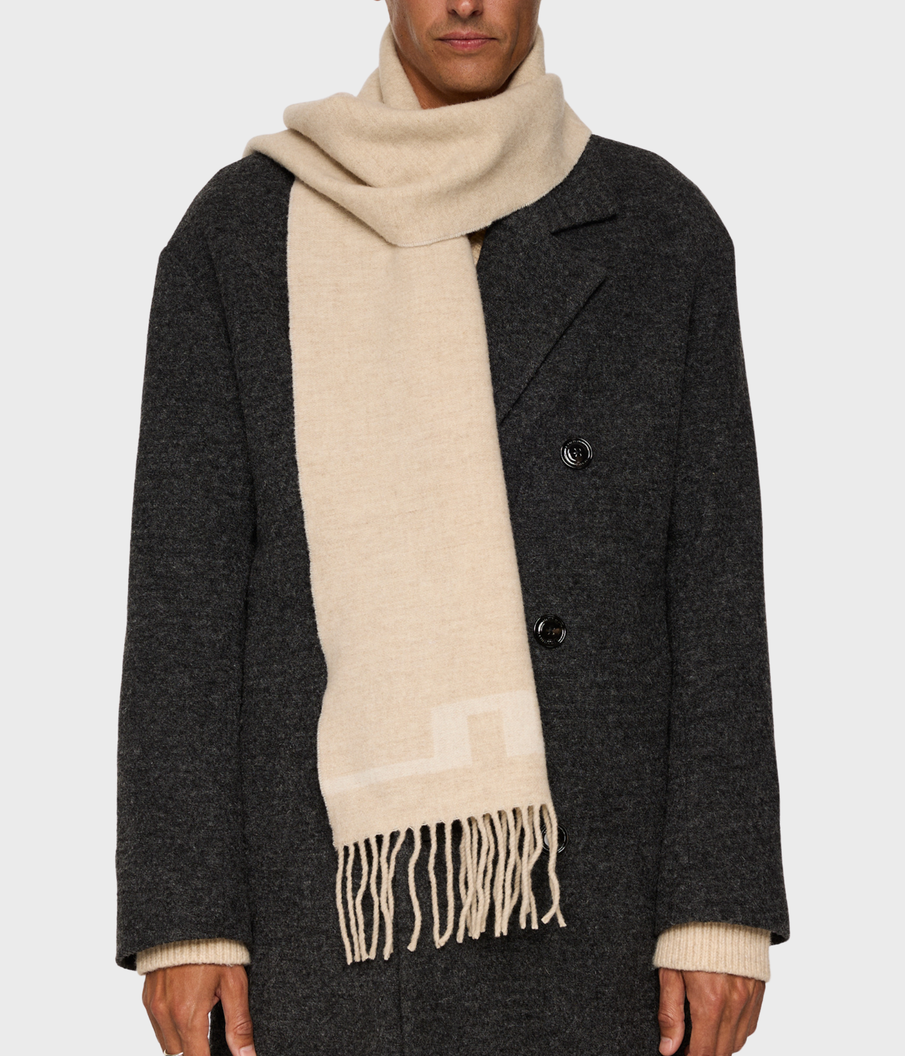 Champ Double Sided  Scarf (U029 Moonbeam)