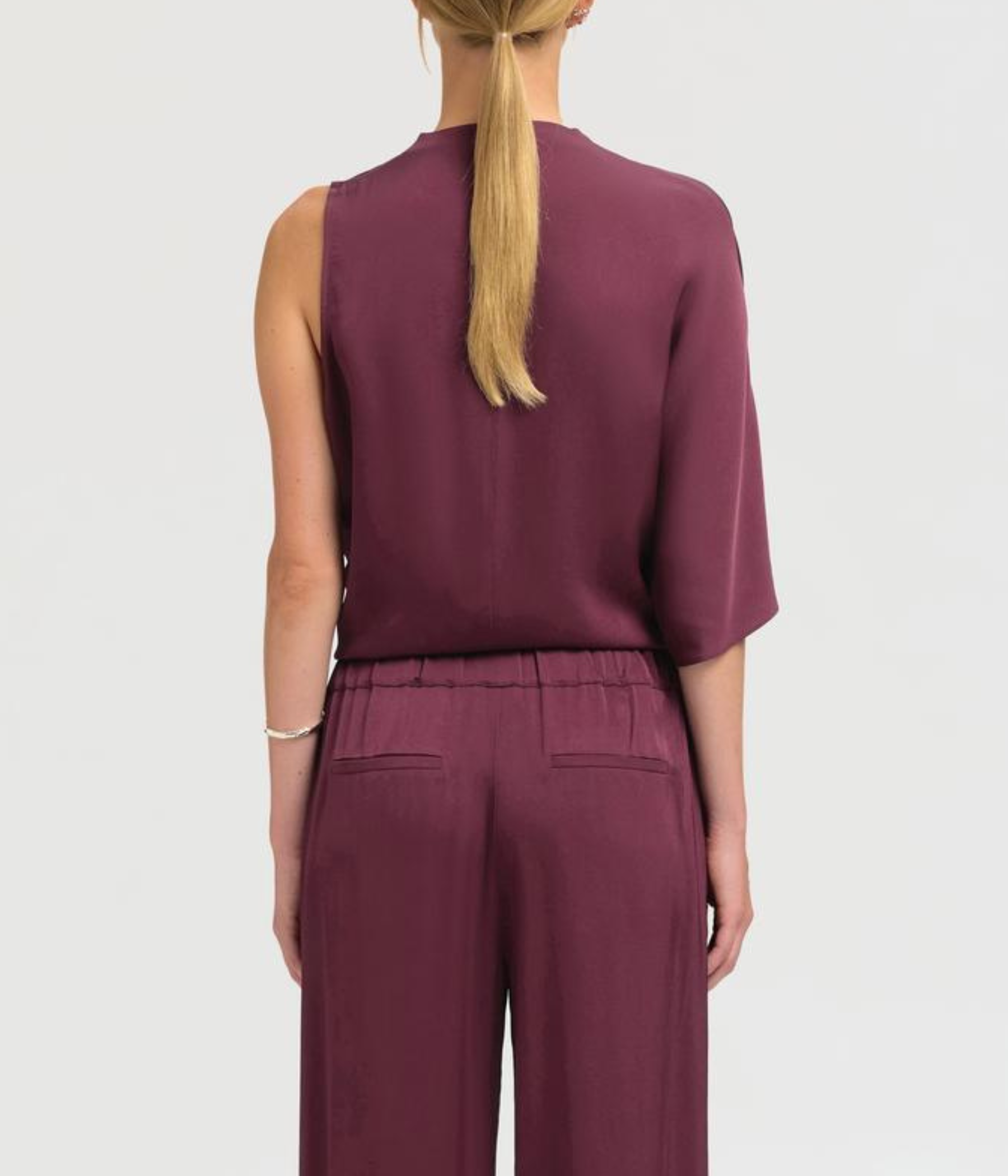 SLFLAURINA ONE SHOULDER COWL TOP B. (Fig)