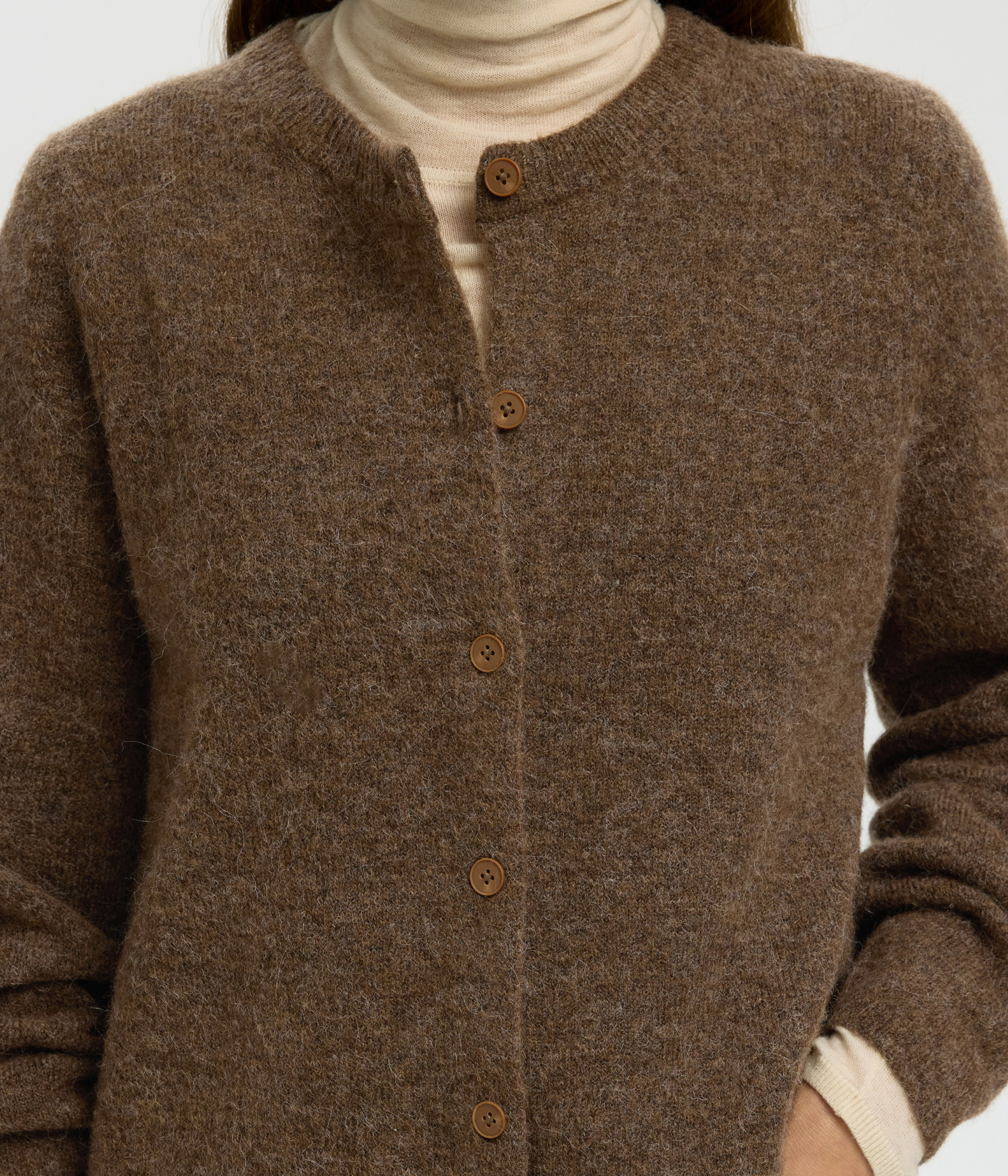 Slflulu New Ls Knit Cardigan Noos. (Dachshund Detail:MELANGE)