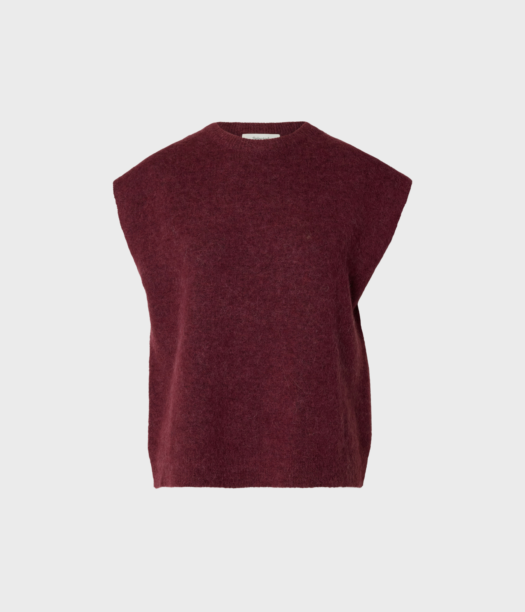 Slwlulu Sl Knit Vest Noos (Tawny Port Detail:MELANGE)