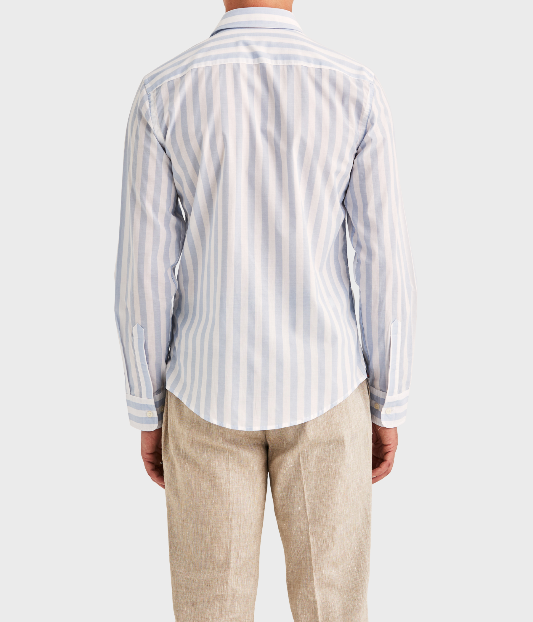 Summer Light Weight Stripe Shirt-Slim Fit (56 BLUE)