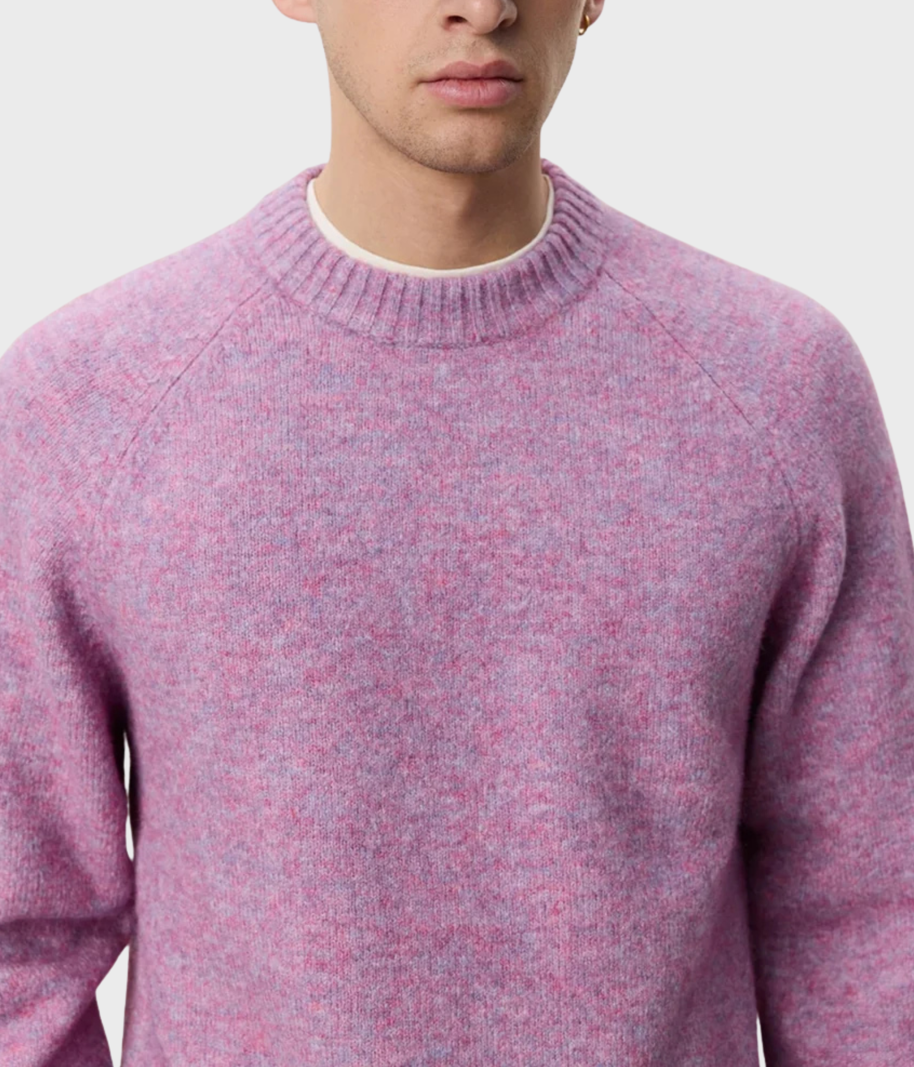 Soft Roundneck Knit (685 Oyster Rose Melange)
