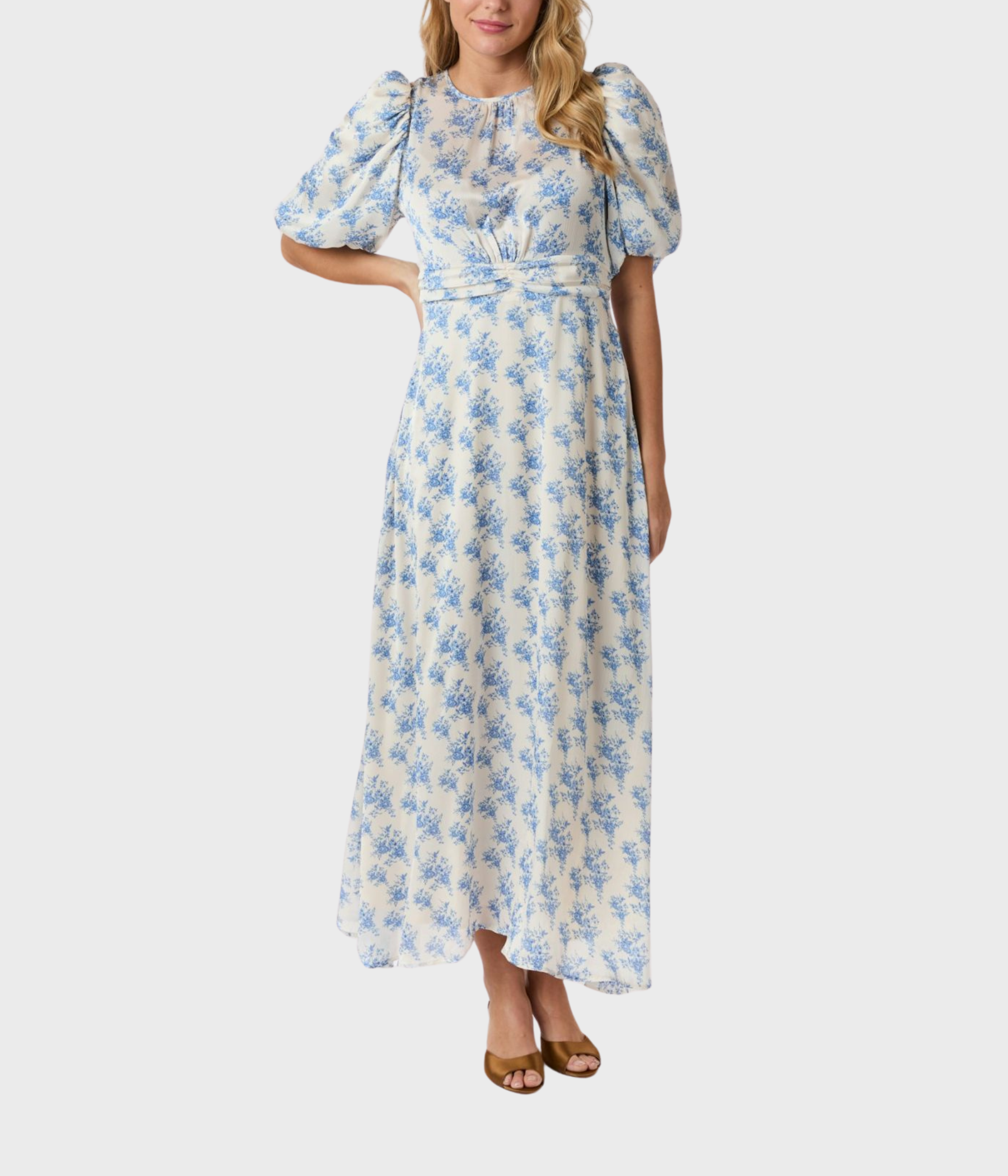 Kikka Wild Rose Dress (Light Blue)