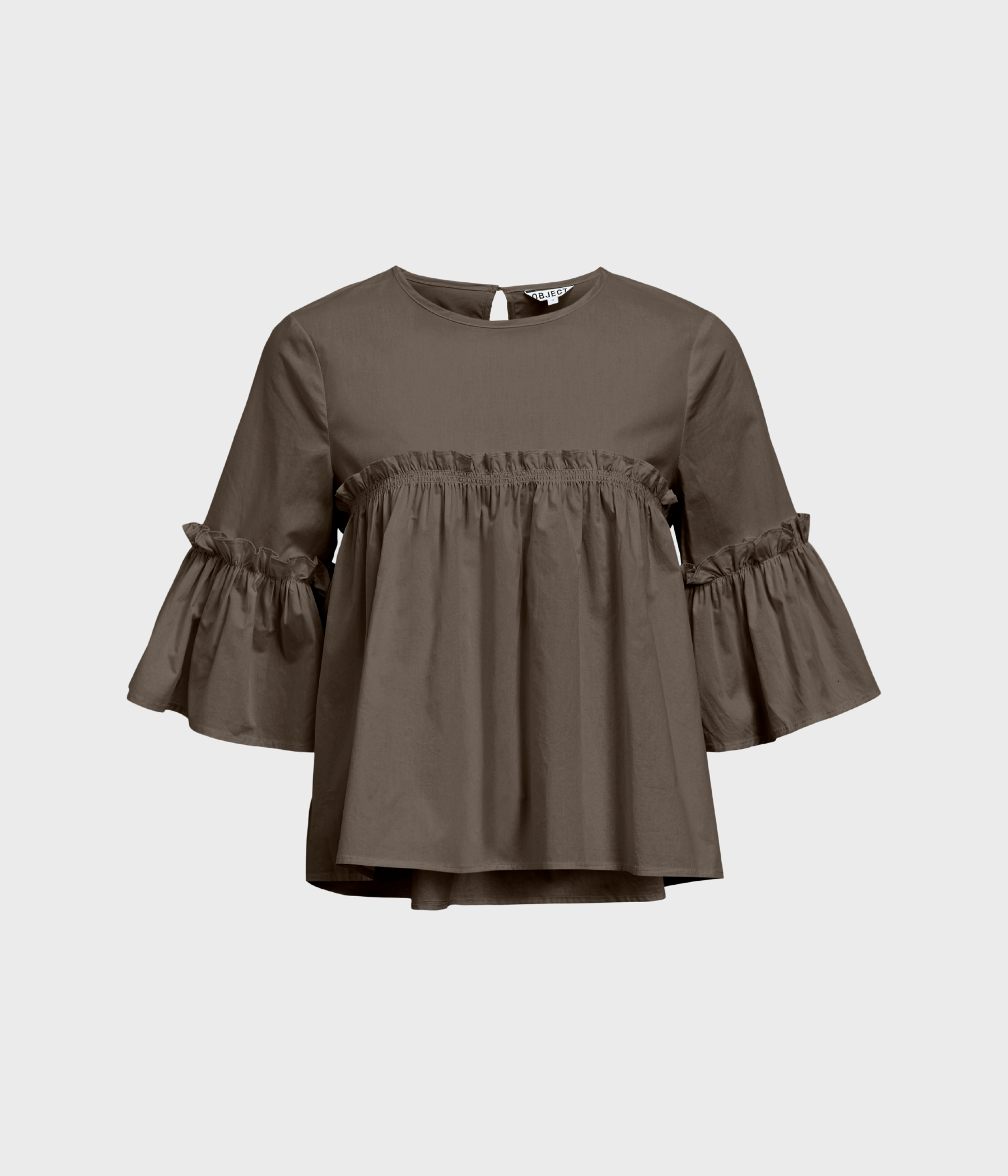 OBJIRA HOPE 3/4 RE O-NECK TOP 141 (Morel)
