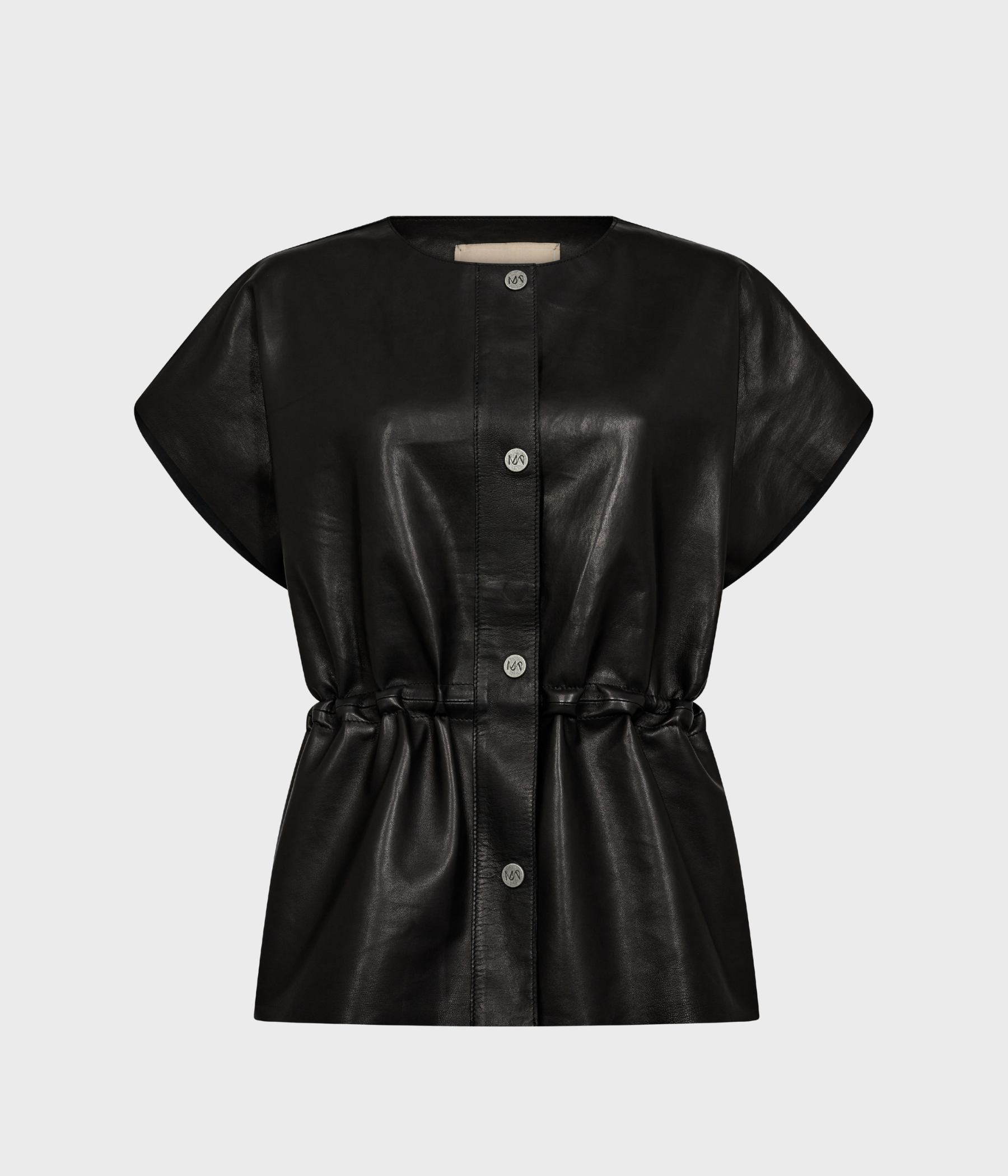Mmaylin Leather Waistcoat (801 Black)