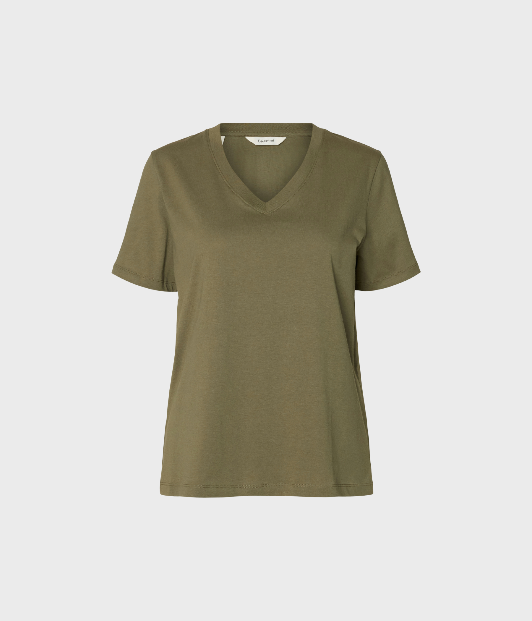 Slfessential Ss V-Neck Tee Noos. (Kalamata)