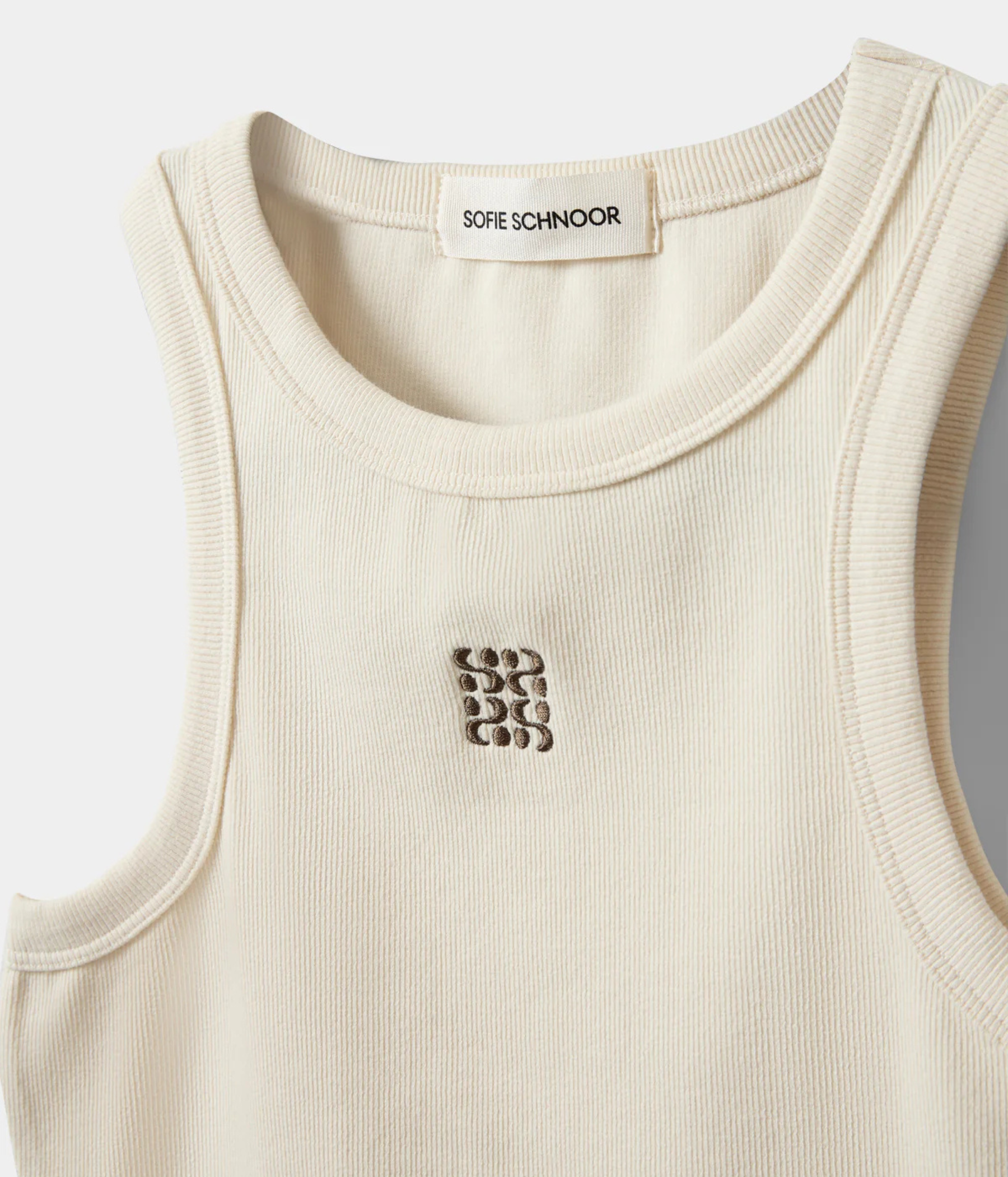 Becasw Rib Tank Top (0159 Cream White)