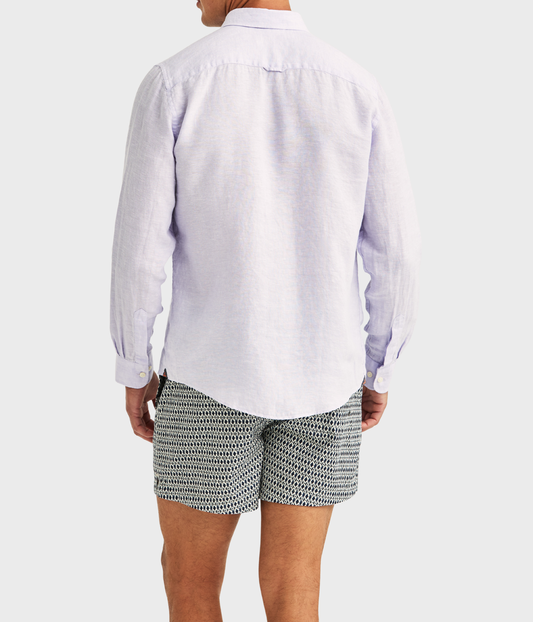 Douglas Linen Shirt-Classic Fit (50 Purple)