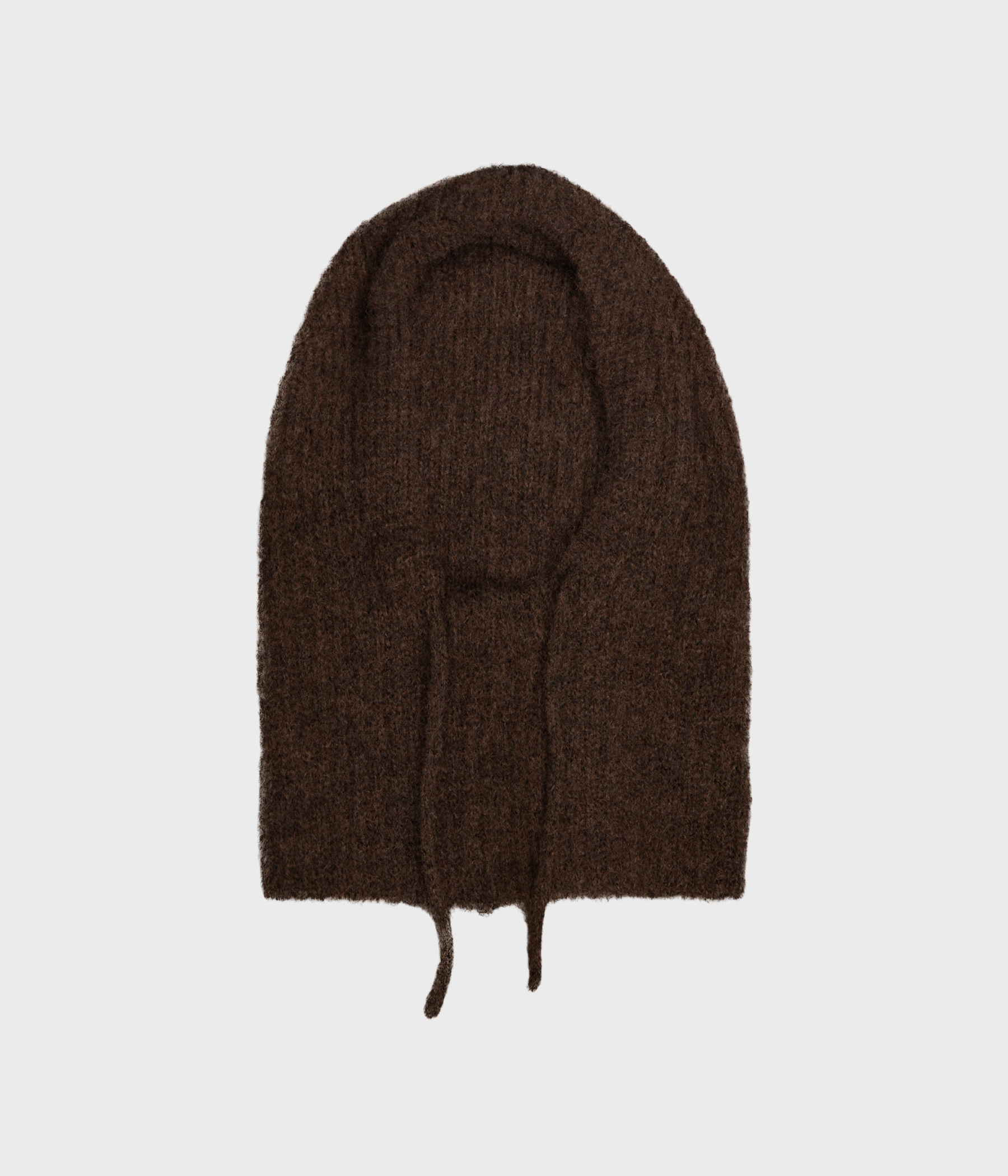OBJMILU KNIT BALACLAVA REP (Seal Brown Detail:melange)