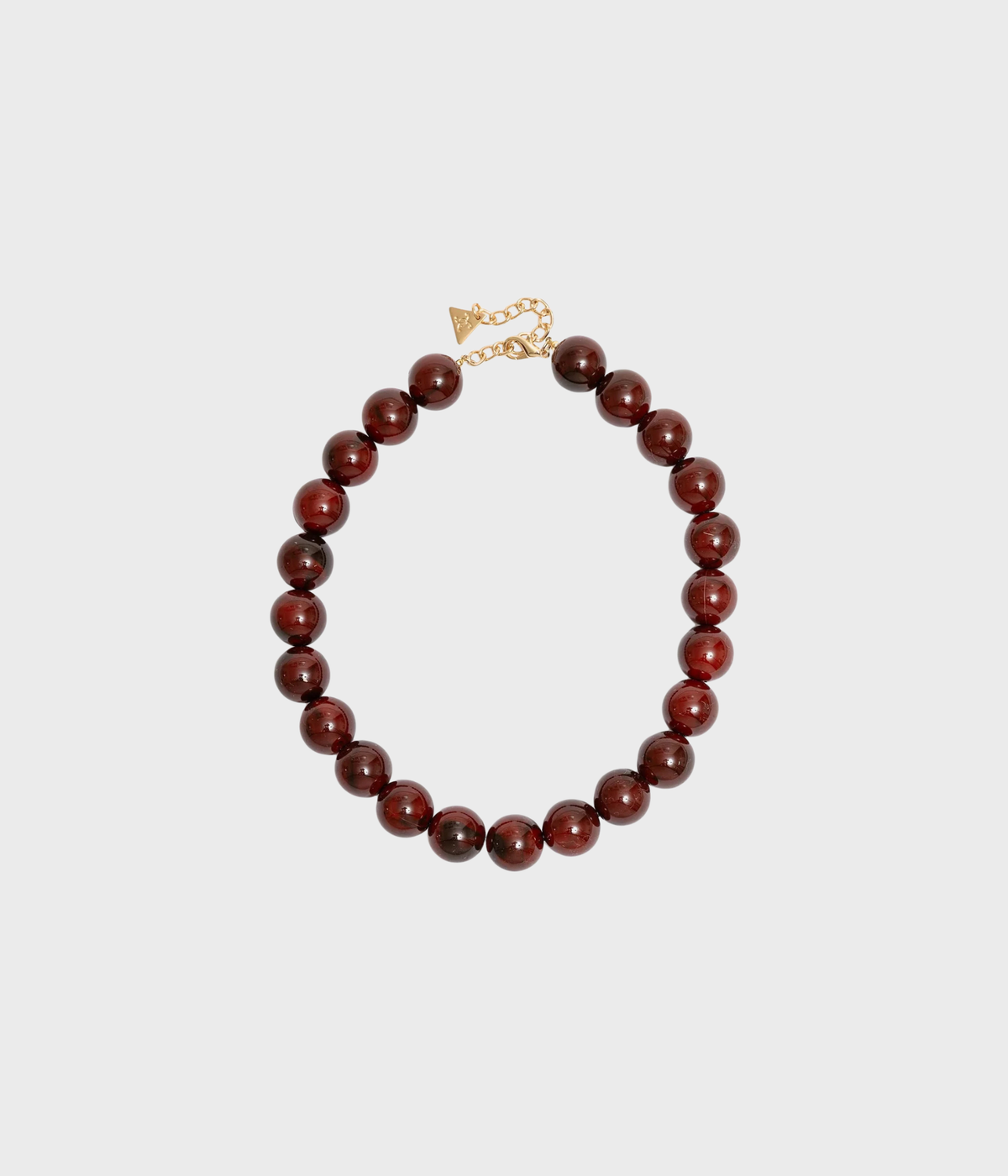 Bold Pearl Necklace (Burgundy)