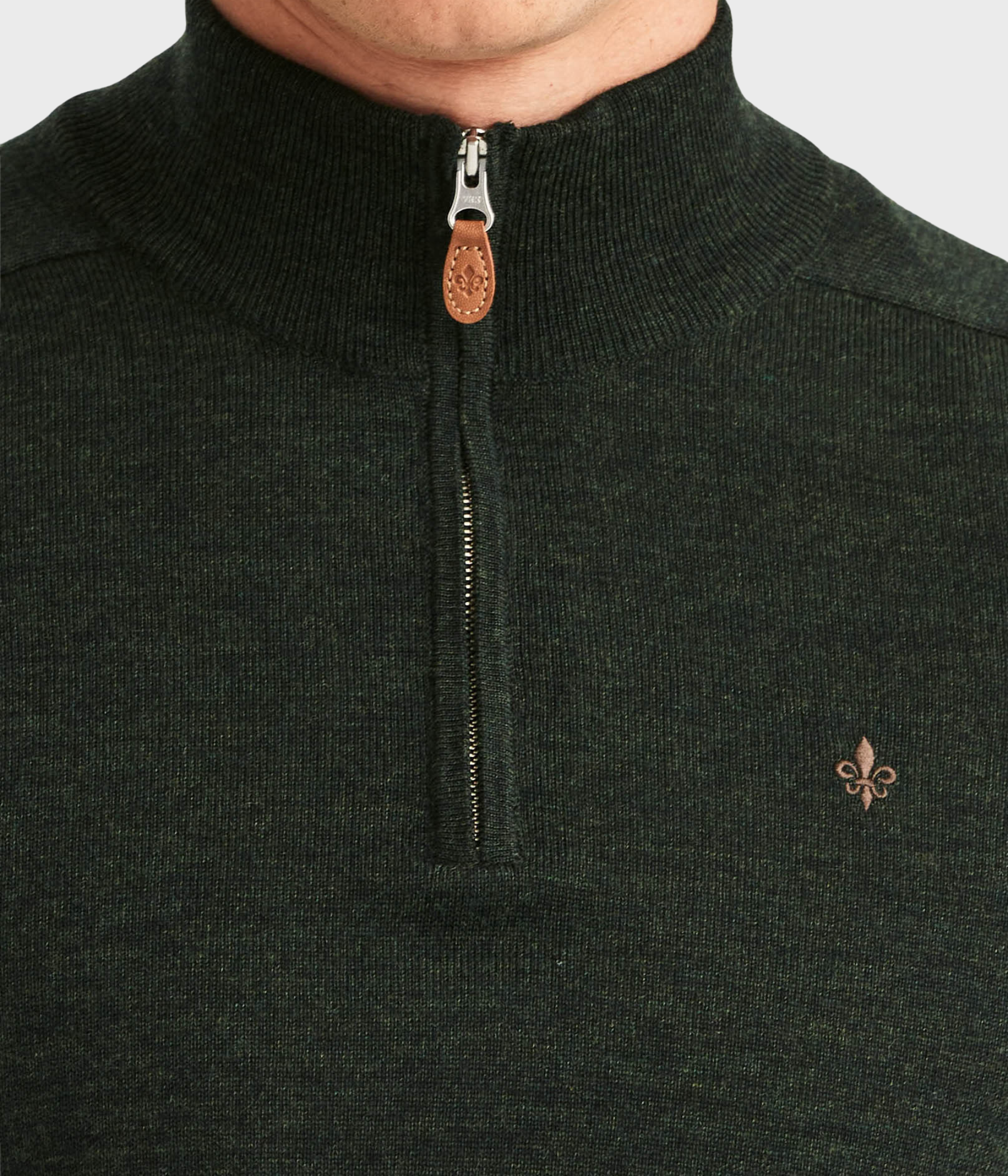 Merino John Zip (77 Olive)