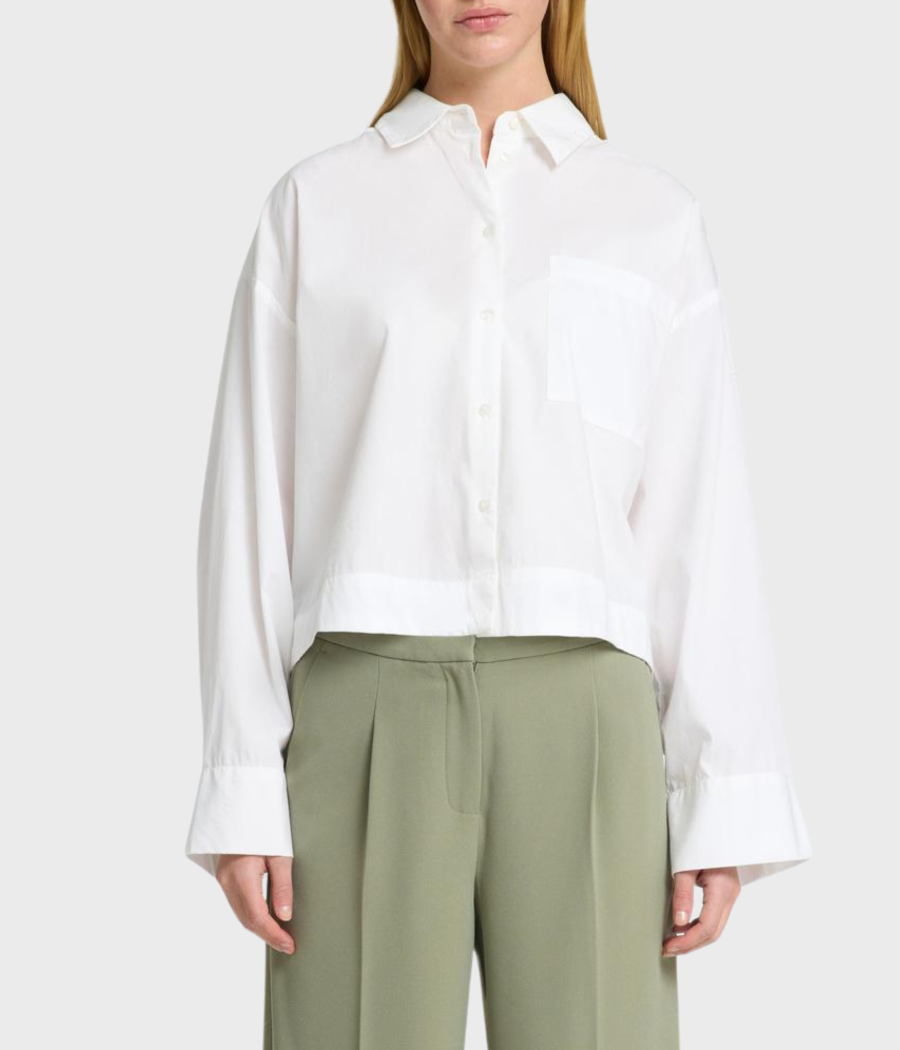 SLFASTHA LS CROPPED BOXY SHIRT  NOOS. (Bright White)