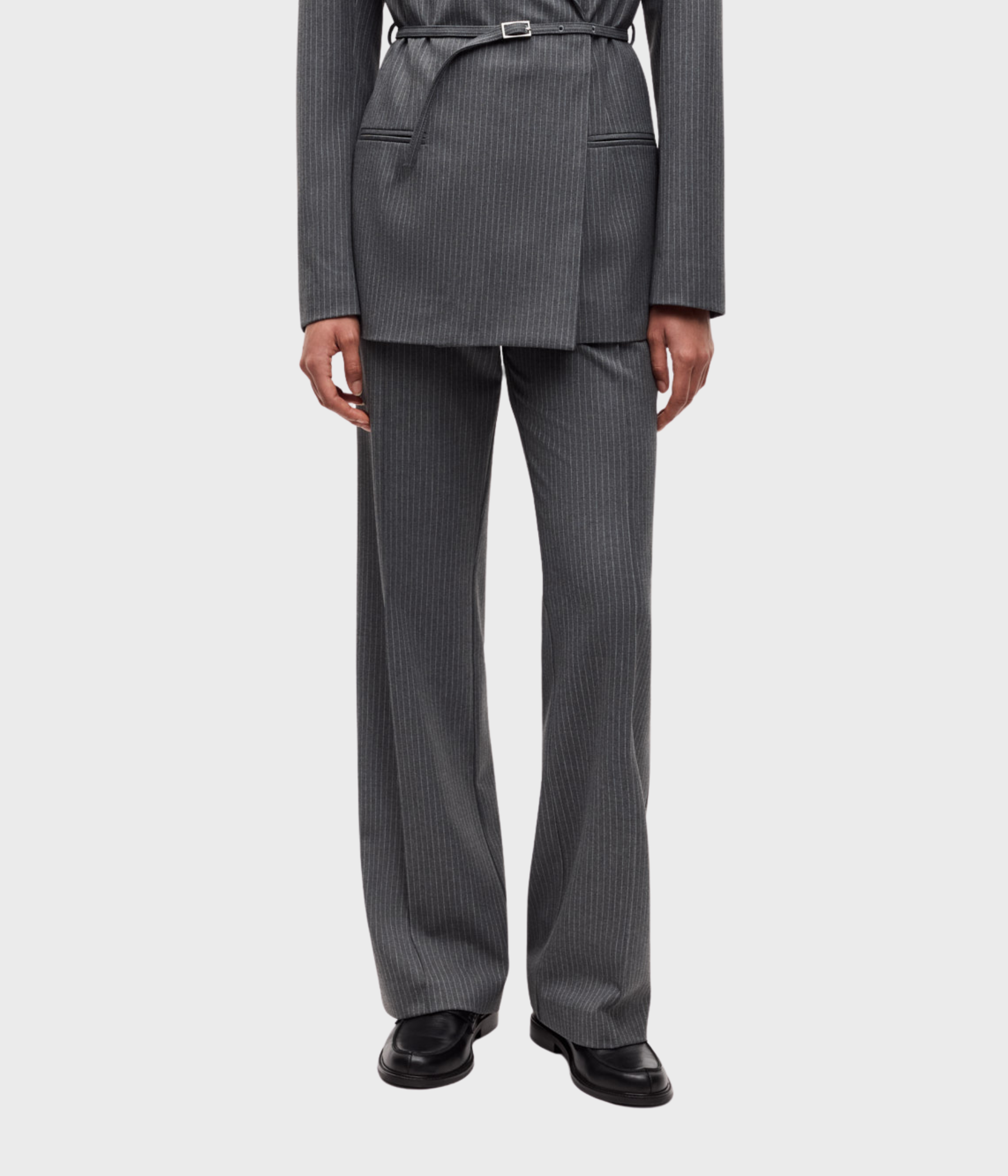 SALOT TROUSERS 15496 (CLR002319 Dark Gull Gray Pinstripe)