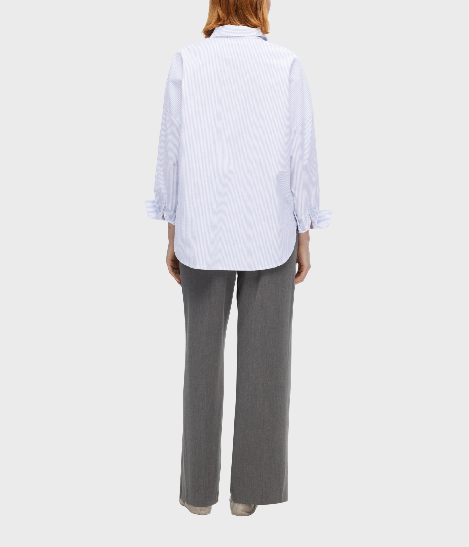 Slfnova Ls Oxford Shirt Noos. (Bright White Stripes:ENDLESS SKY) - D.O. Design Only