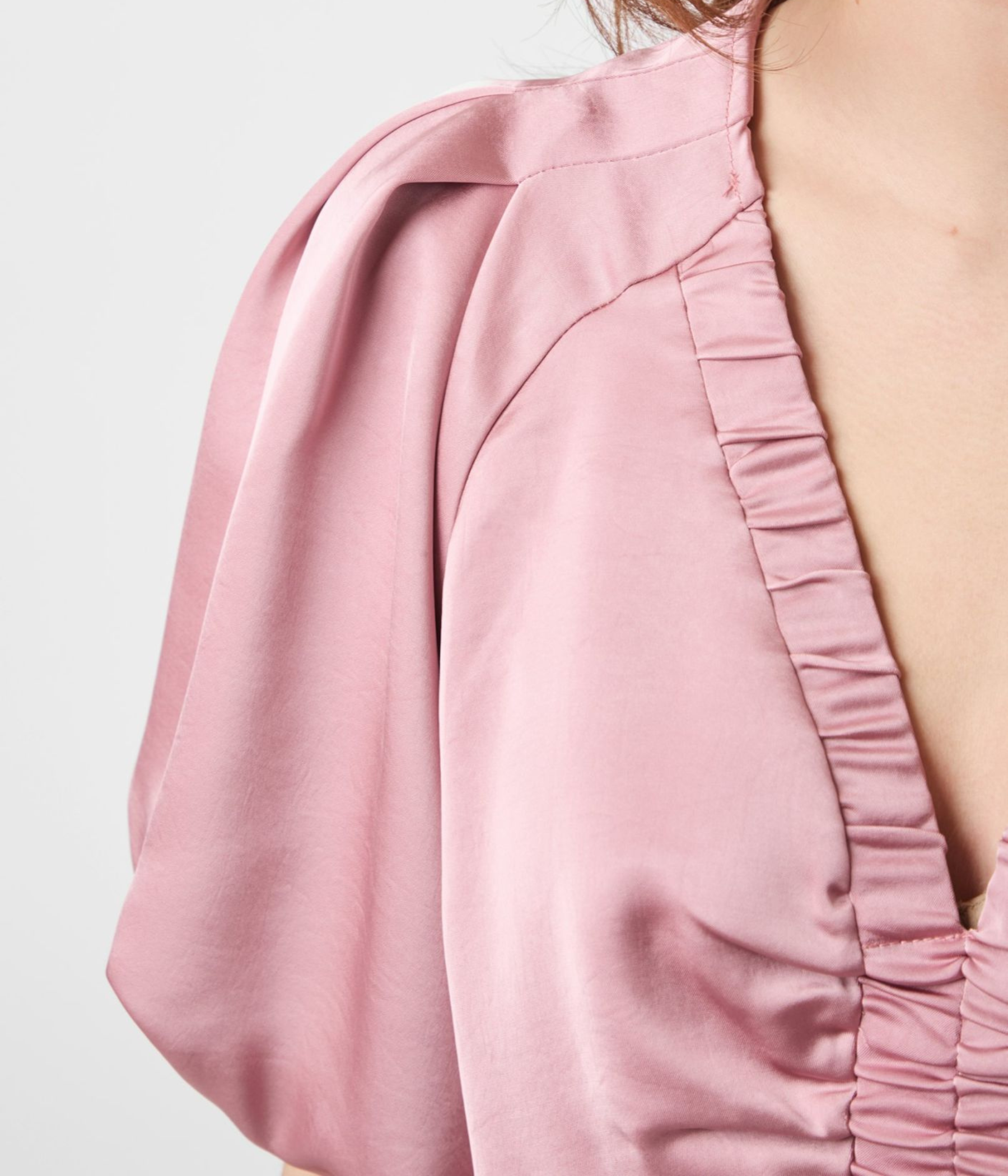 Illana Heavy Sateen Dress. (823 Evening Rose)