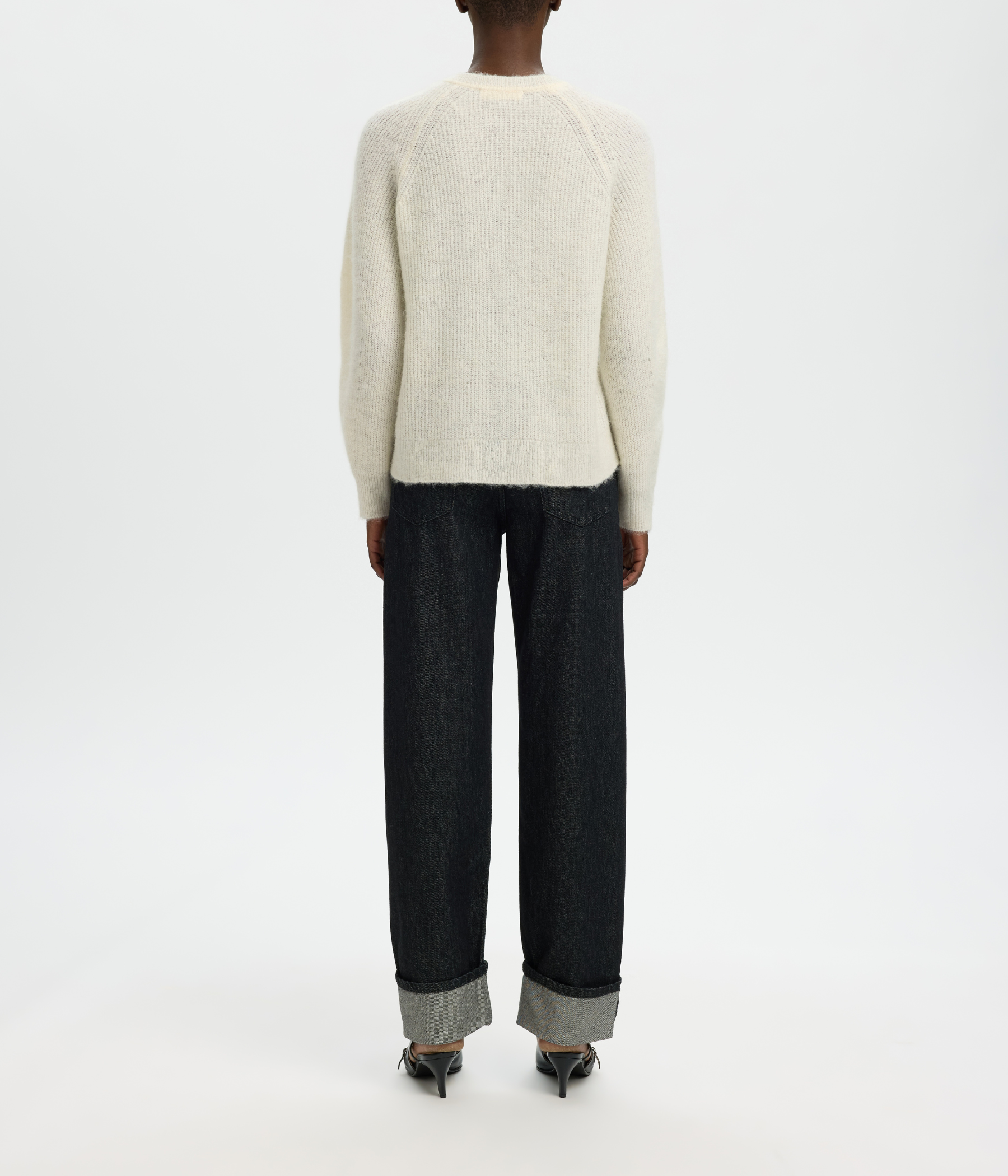 SLFLULU LS KNIT SHORT CARDIGAN NOOS. (Snow White Detail:MELANGE)