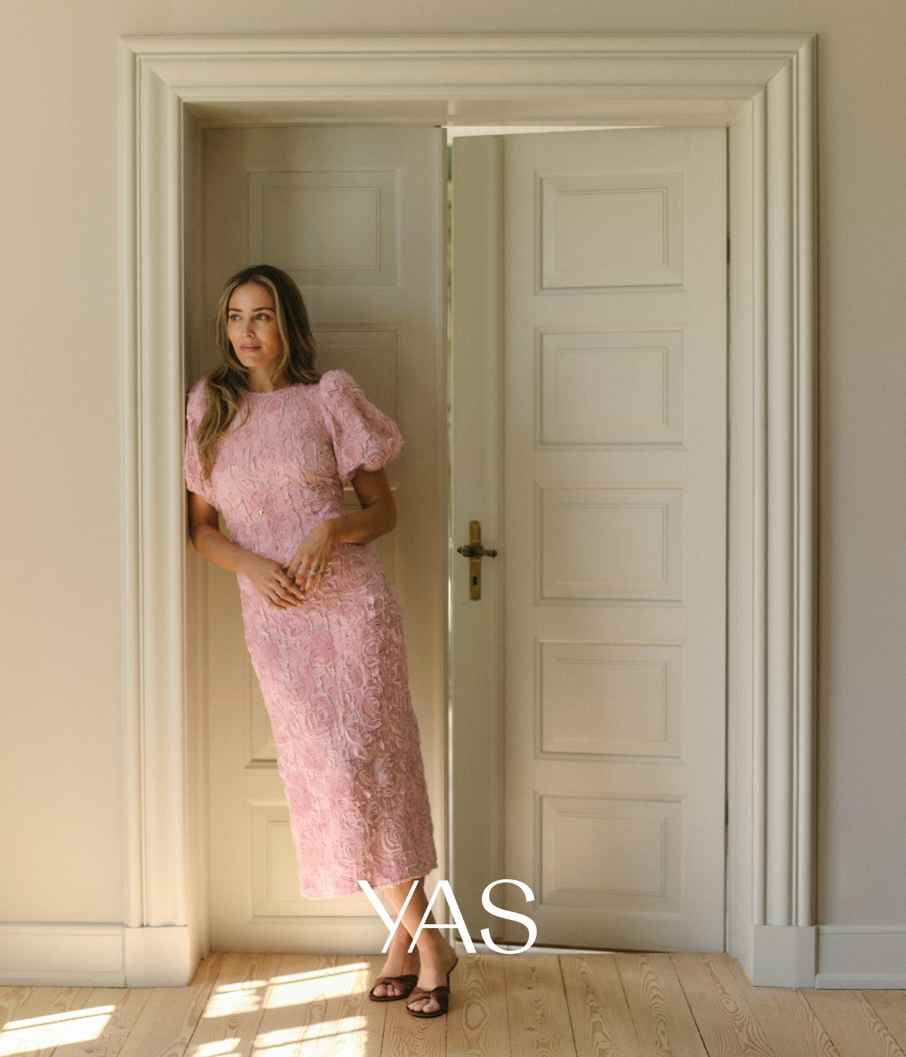 Yaslinnea 2/4 Long Dress - (Bleached Mauve)