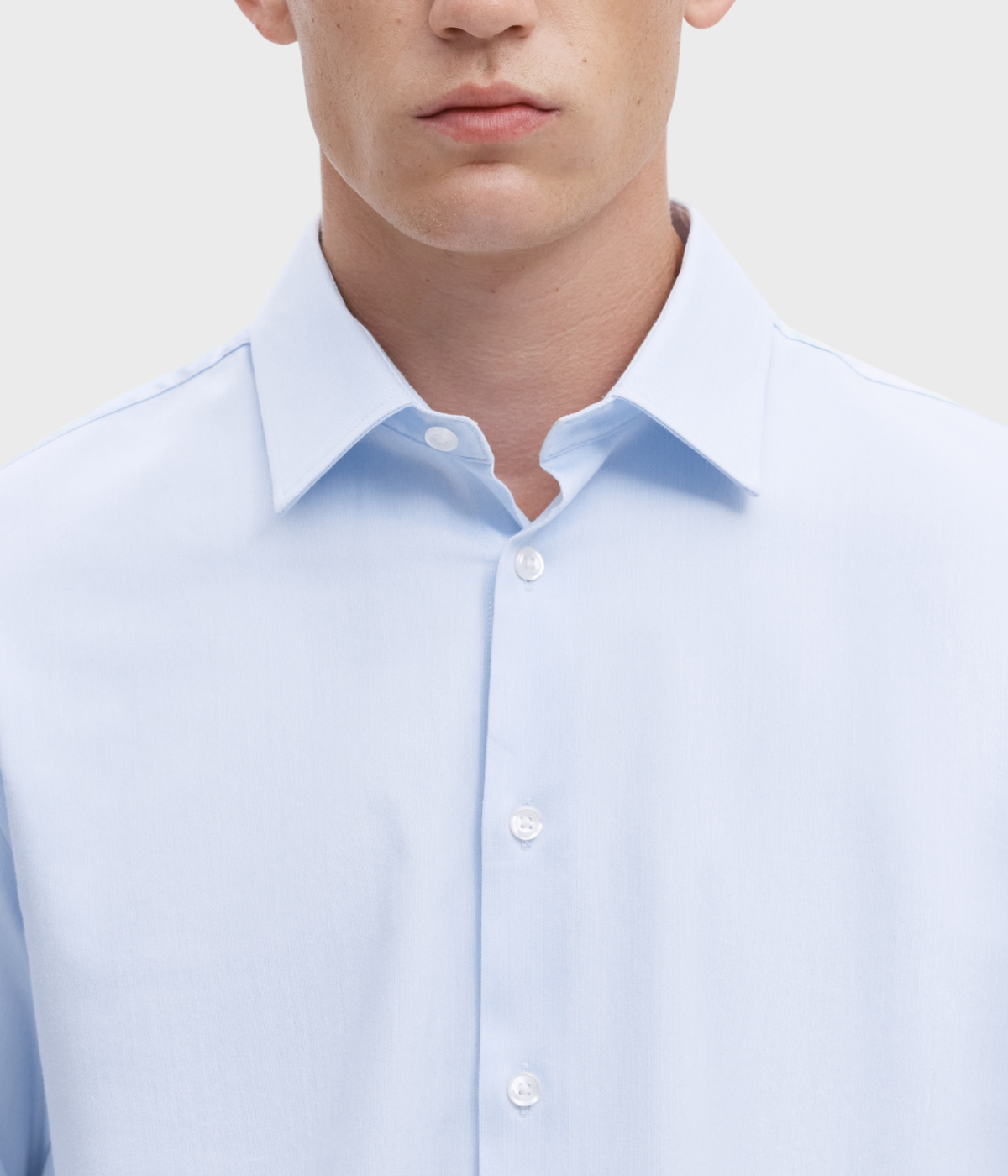Slhslim-Performance Shirt Ls Noos. (Light Blue)