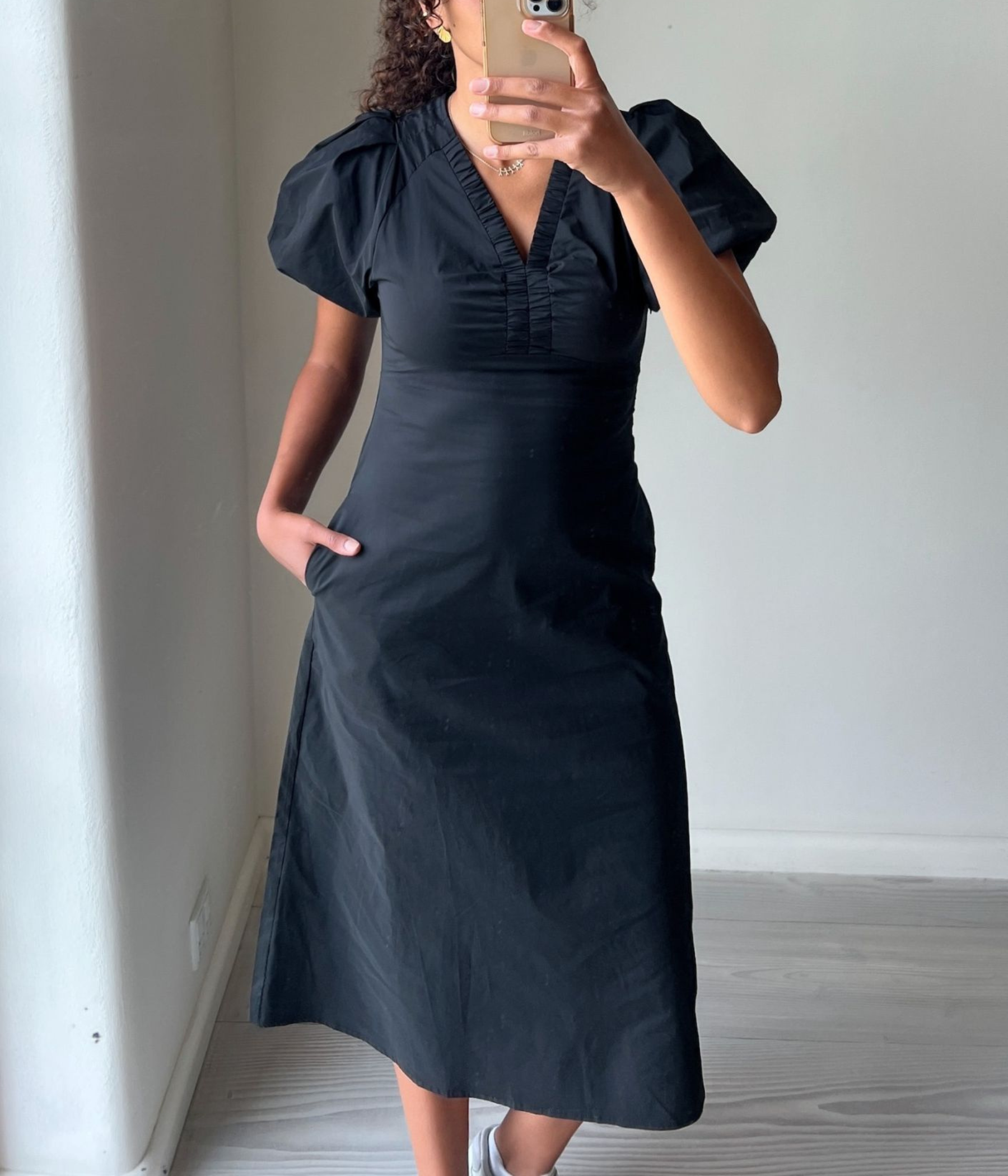 Illana Poplin Dress (100 Black)