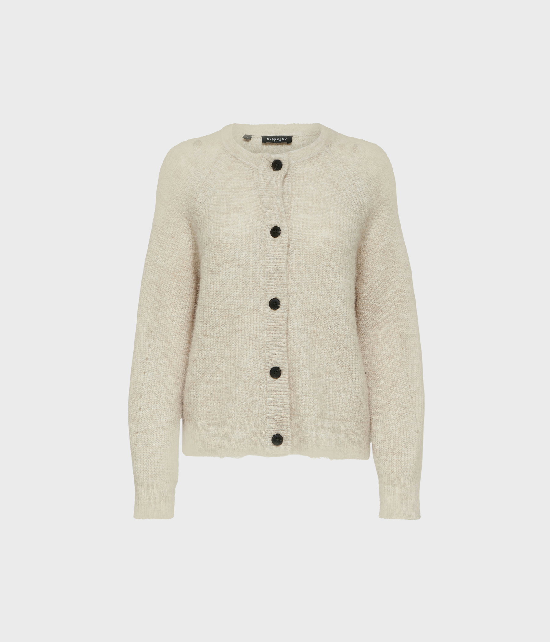 Slflulu Ls Knit Short Cardigan Noos. (Birch) - D.O. Design Only