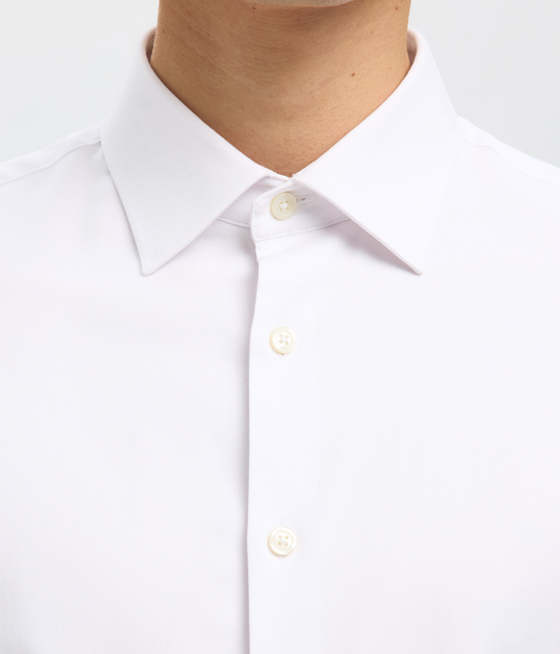 Slhslim-Performance Shirt Ls Noos. (Bright White) - D.O. Design Only