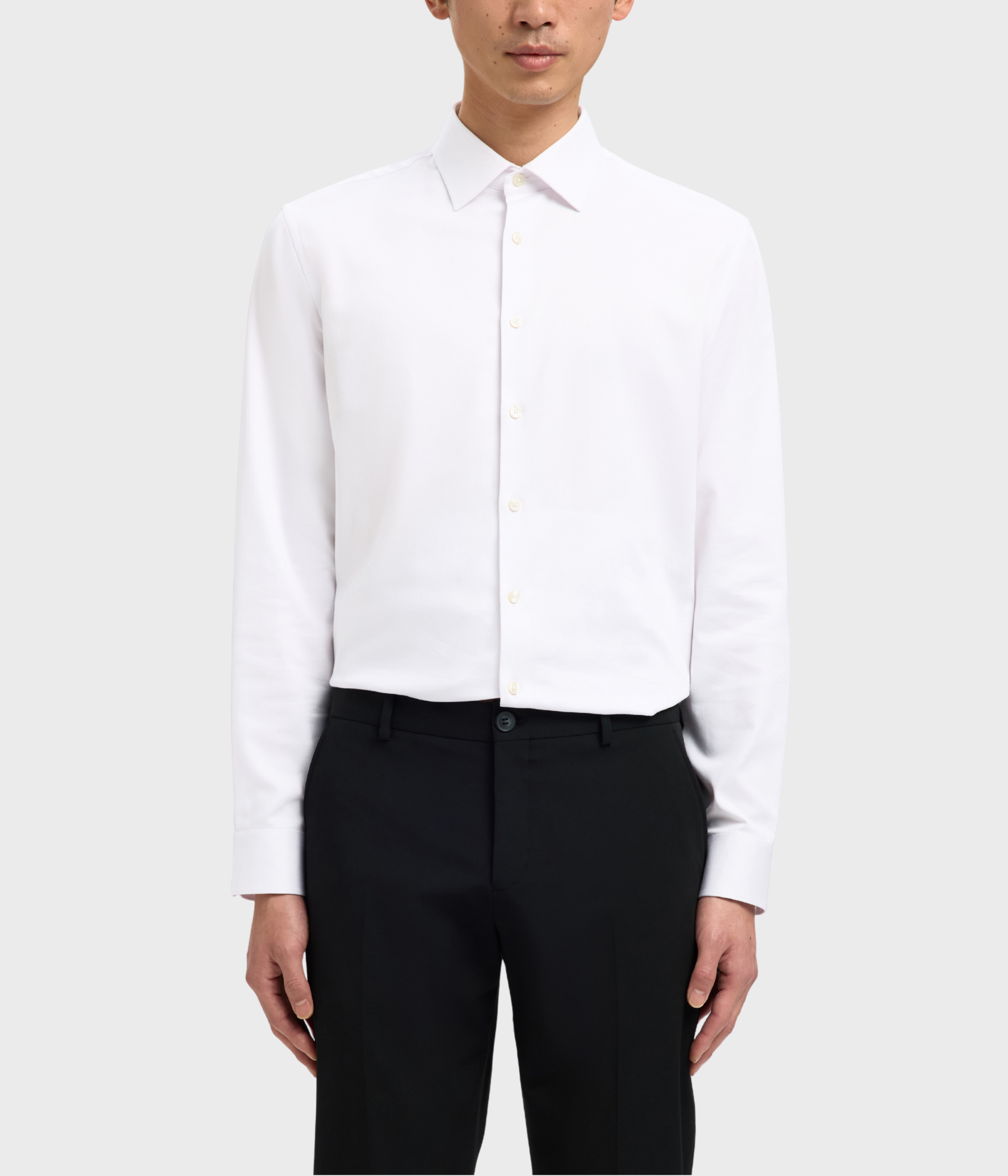 Slhslim-Performance Shirt Ls Noos. (Bright White) - D.O. Design Only