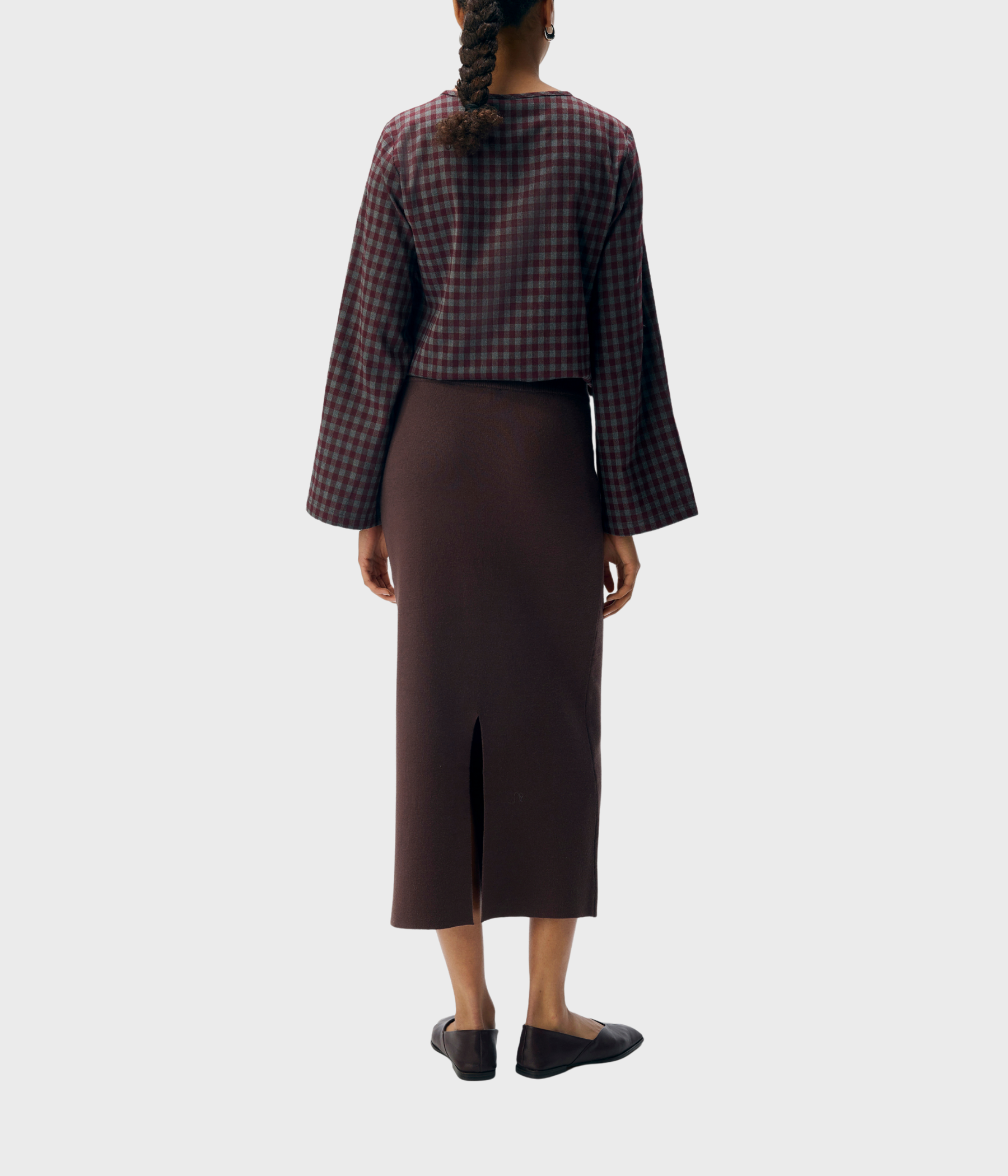 OBJREYNARD HW KNIT SKIRT E AW Noos (Seal Brown)