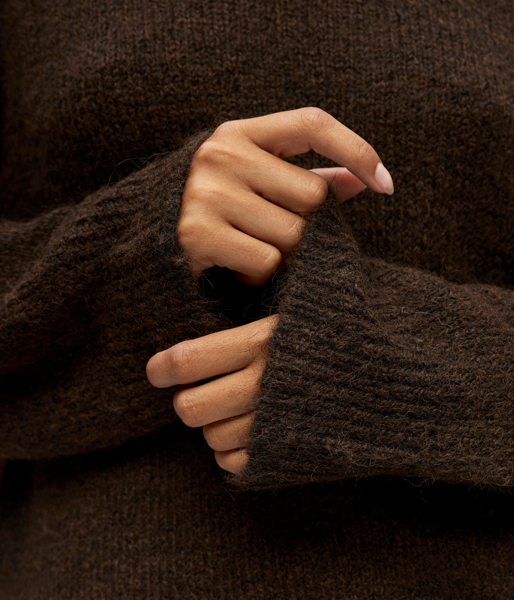 OBJSAGGIA LS LO PULLOVER E WI 24 (Seal Brown Detail:melange)