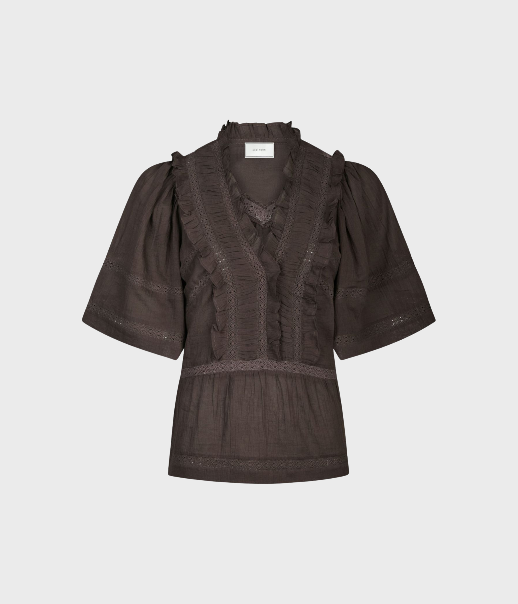 Evienne S Voile Top (676 DARK BROWN)