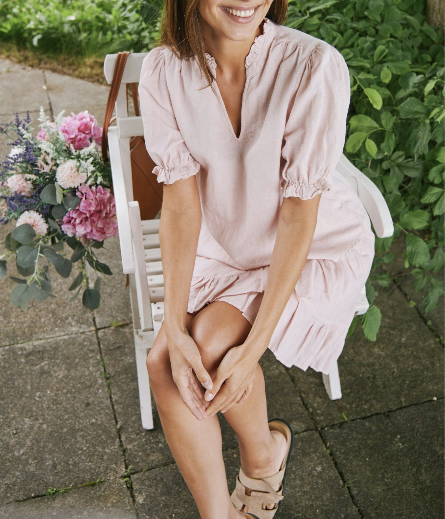 Odesa Linen Blouse (169 Rose smoke)