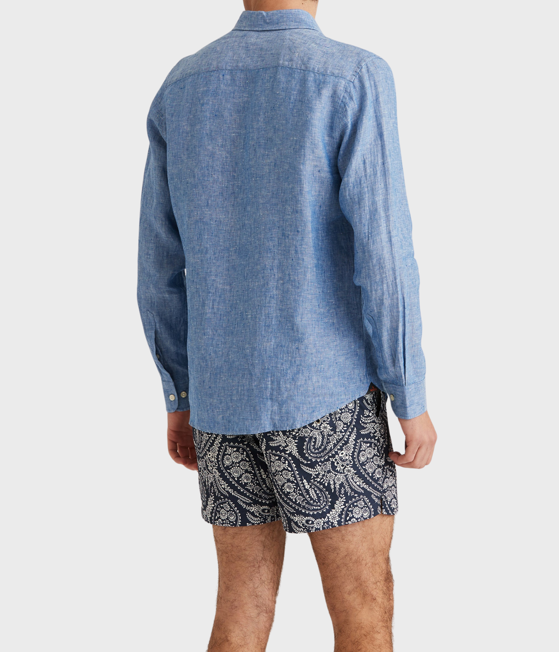 Douglas BD Linen Shirt LS. (57 Blue) - D.O. Design Only