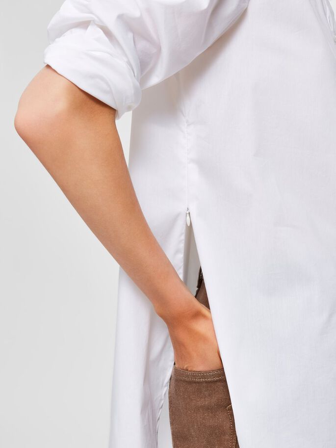 SLFORI LS SIDE ZIP SHIRT B  NOOS (bright white)