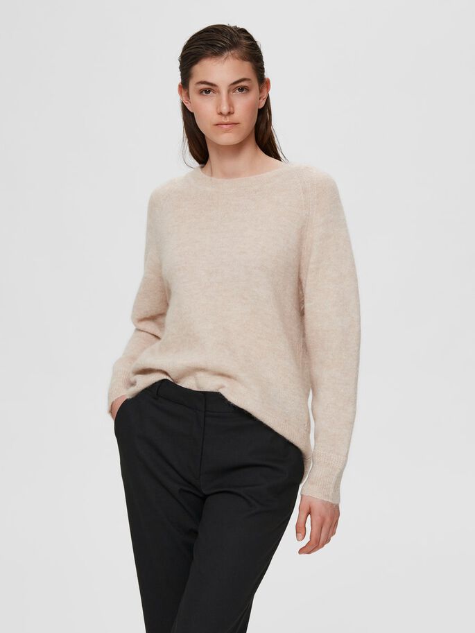 SLFLULU LS KNIT O-NECK NOOS (Birch) - D.O Design Only