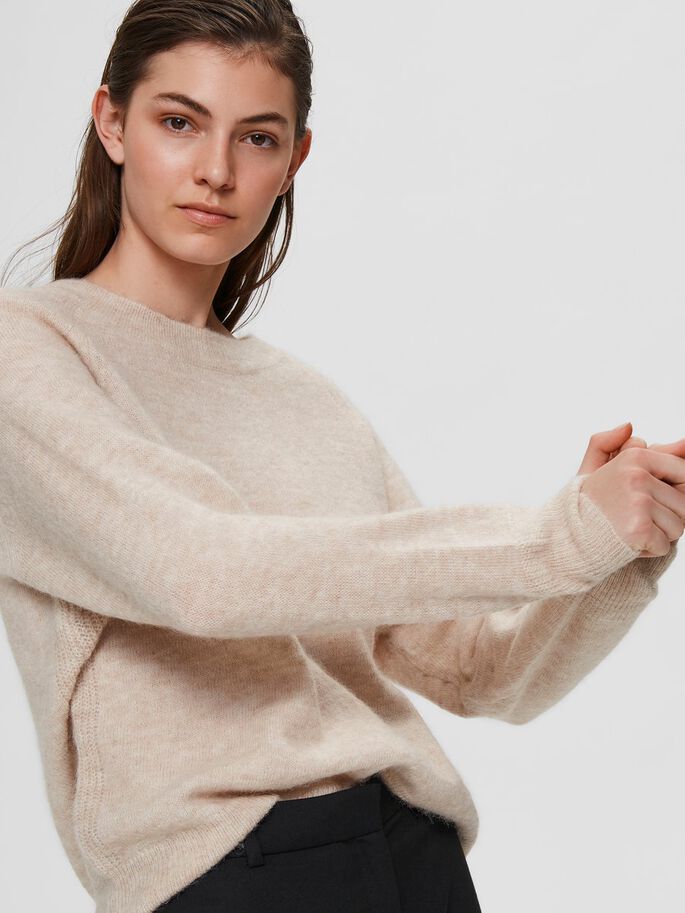SLFLULU LS KNIT O-NECK NOOS (Birch) - D.O Design Only