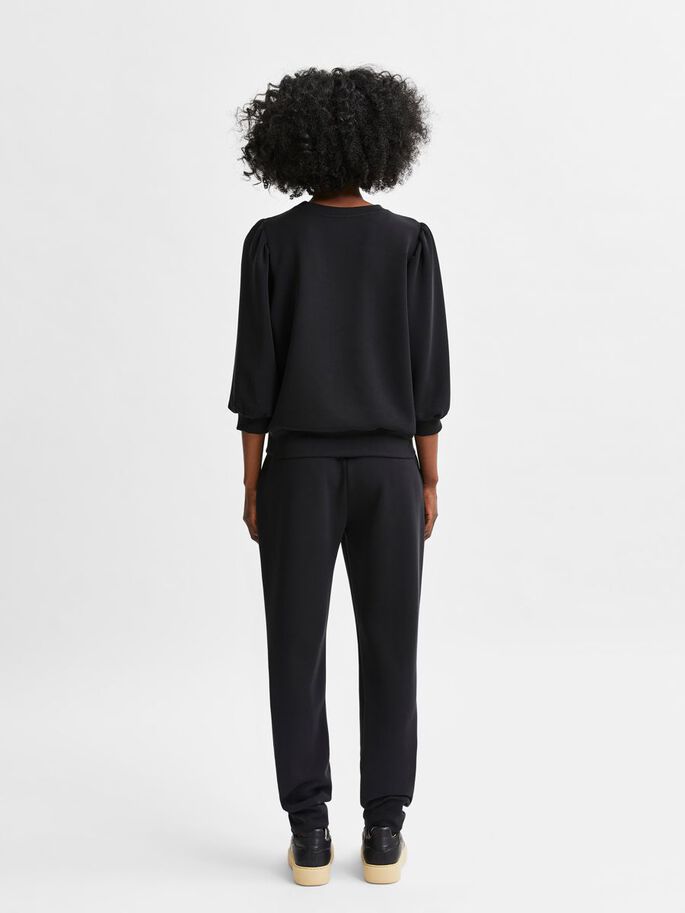 SLFTENNY 3/4 SWEAT TOP NOOS (BLACK)