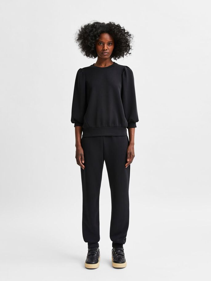 SLFTENNY 3/4 SWEAT TOP NOOS (BLACK)