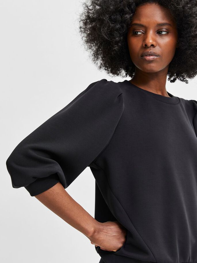 SLFTENNY 3/4 SWEAT TOP NOOS (BLACK)