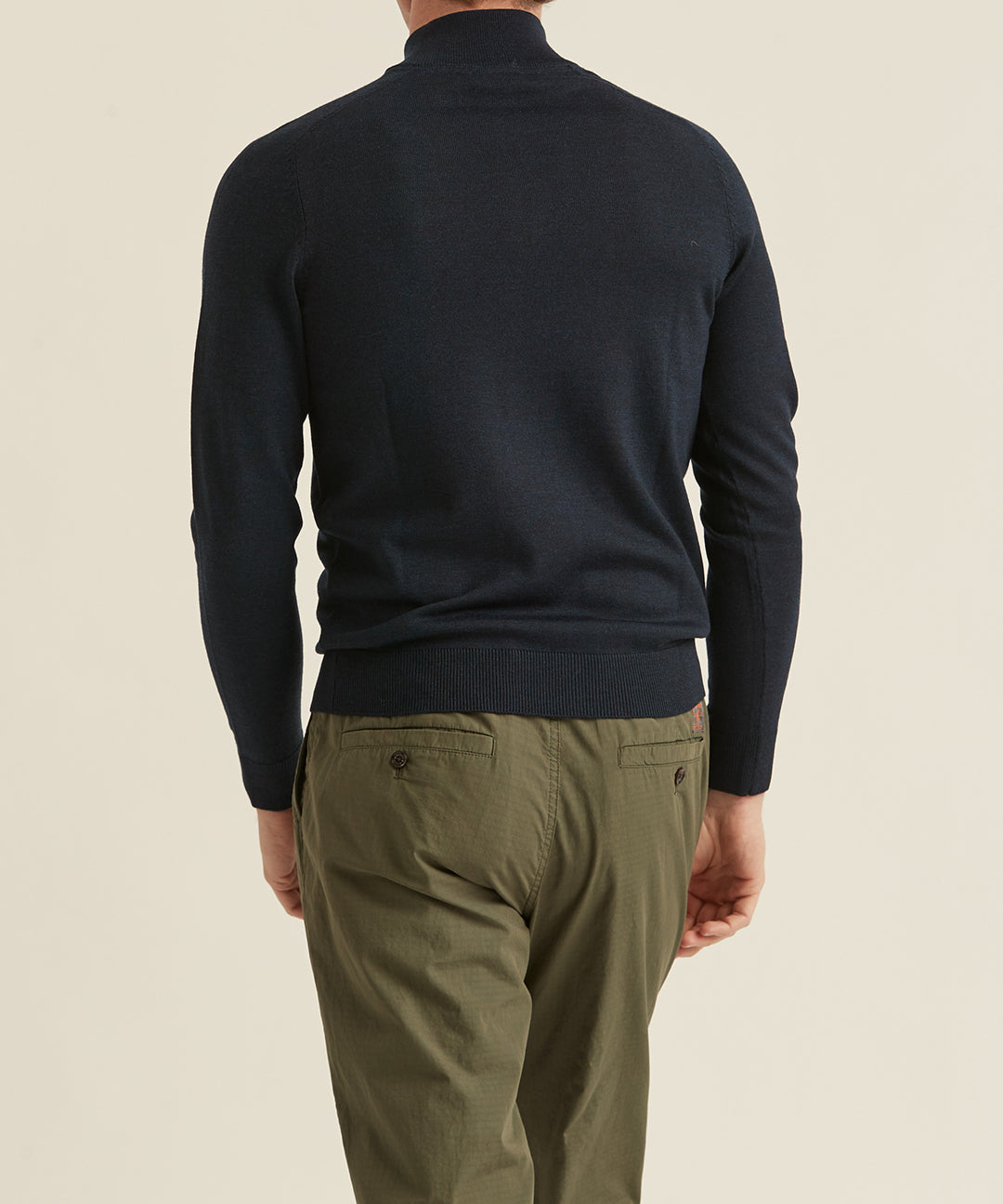 Merino John Zip. (60 Navy)