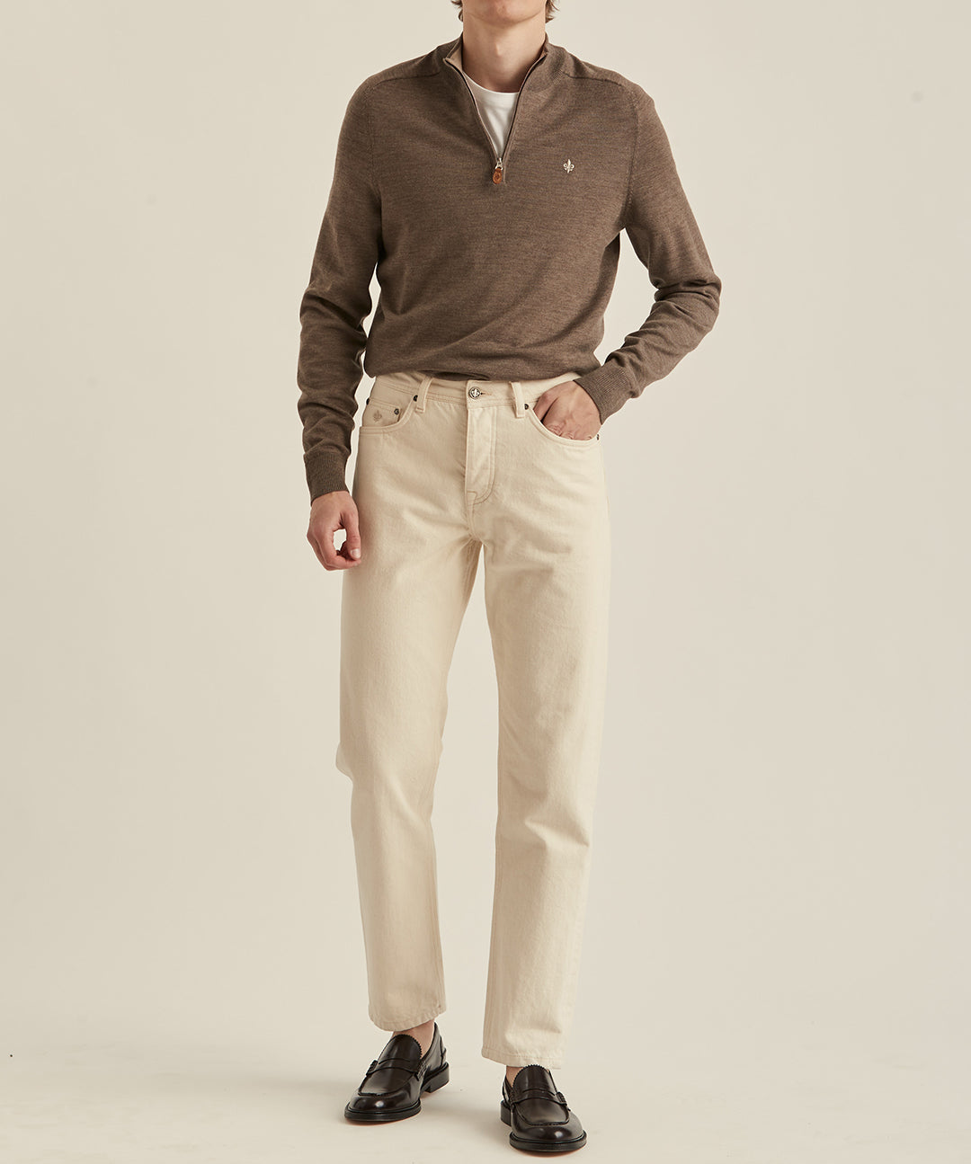 Merino John Zip. (84 Brown)