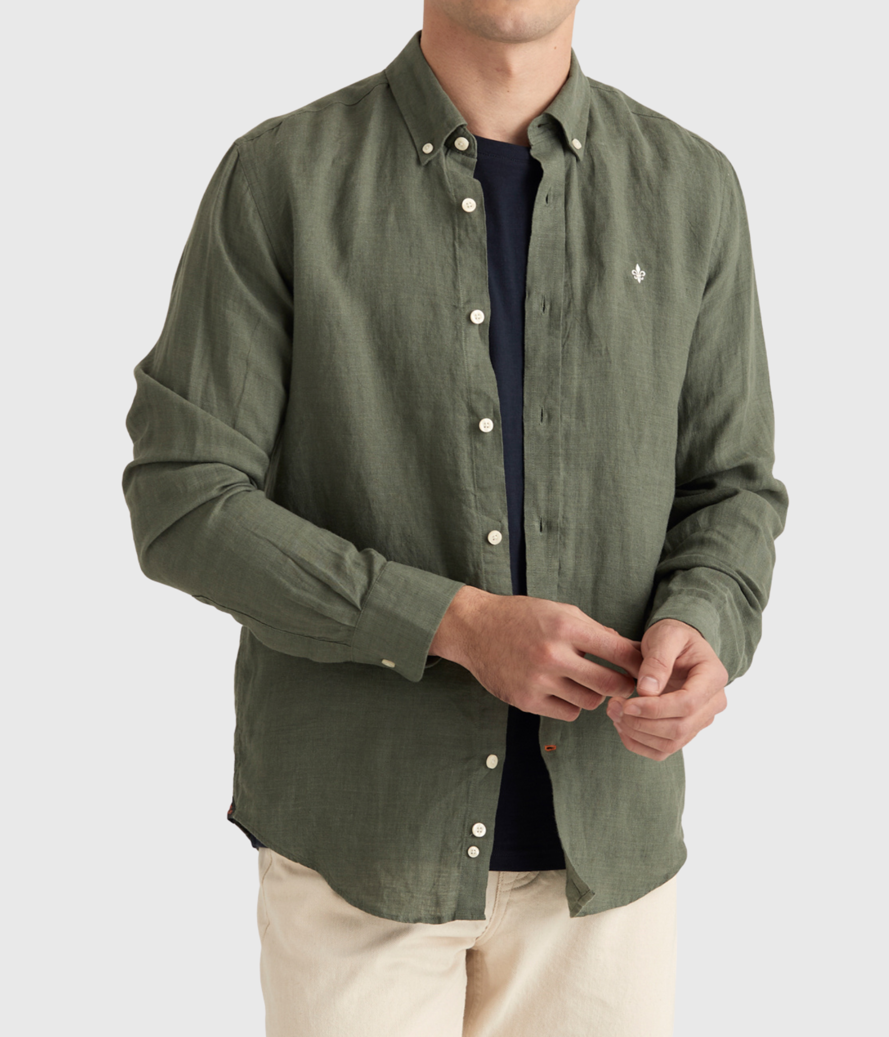 Grön linneskjorta från morris